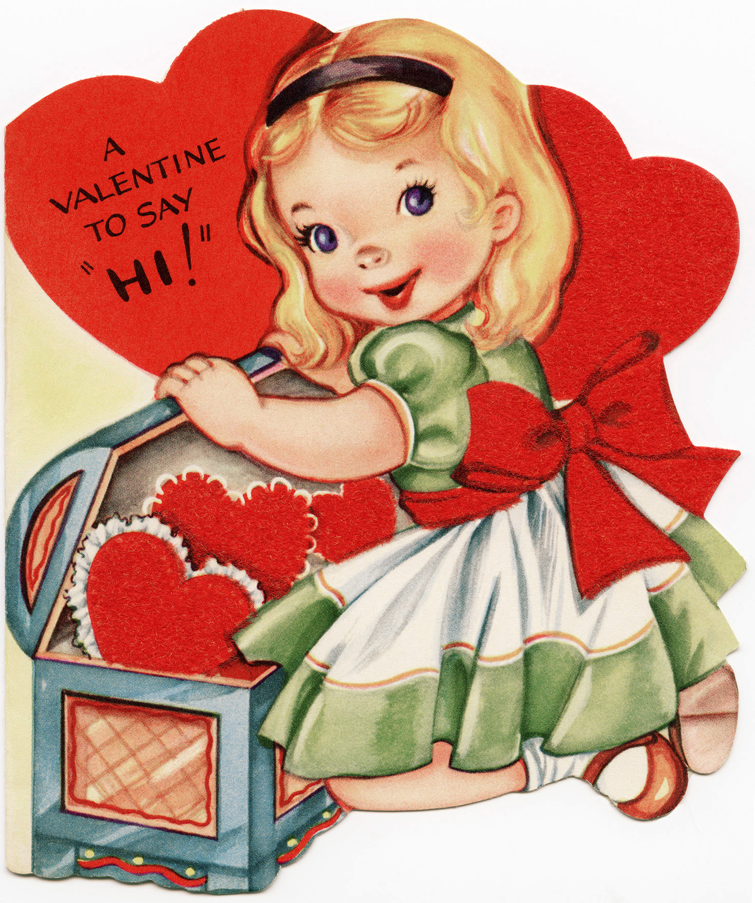 Free Vintage Image ~ A Valentine To Say Hi! - The Old Design Shop inside Free Printable Vintage Valentine Clip Art