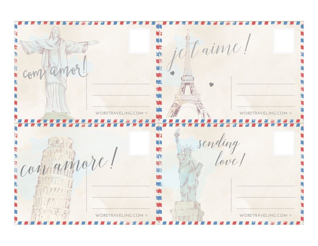 Free Vintage Printable Postcards | Printable Postcards, Vintage intended for Free Printable Postcards