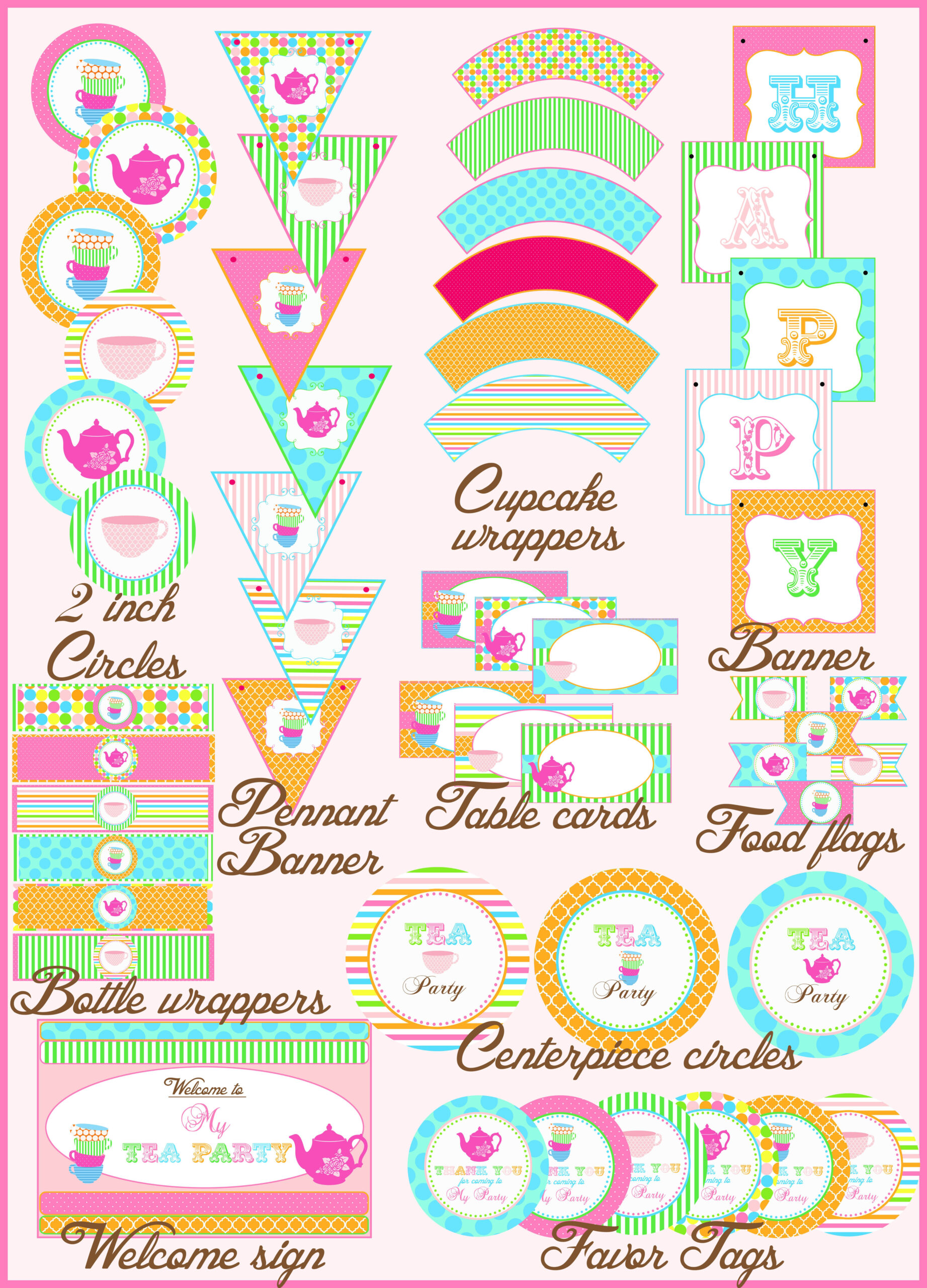 Free+Printable+Tea+Party+Decorations | Tea Party, Tea Party within Free Tea Party Printables