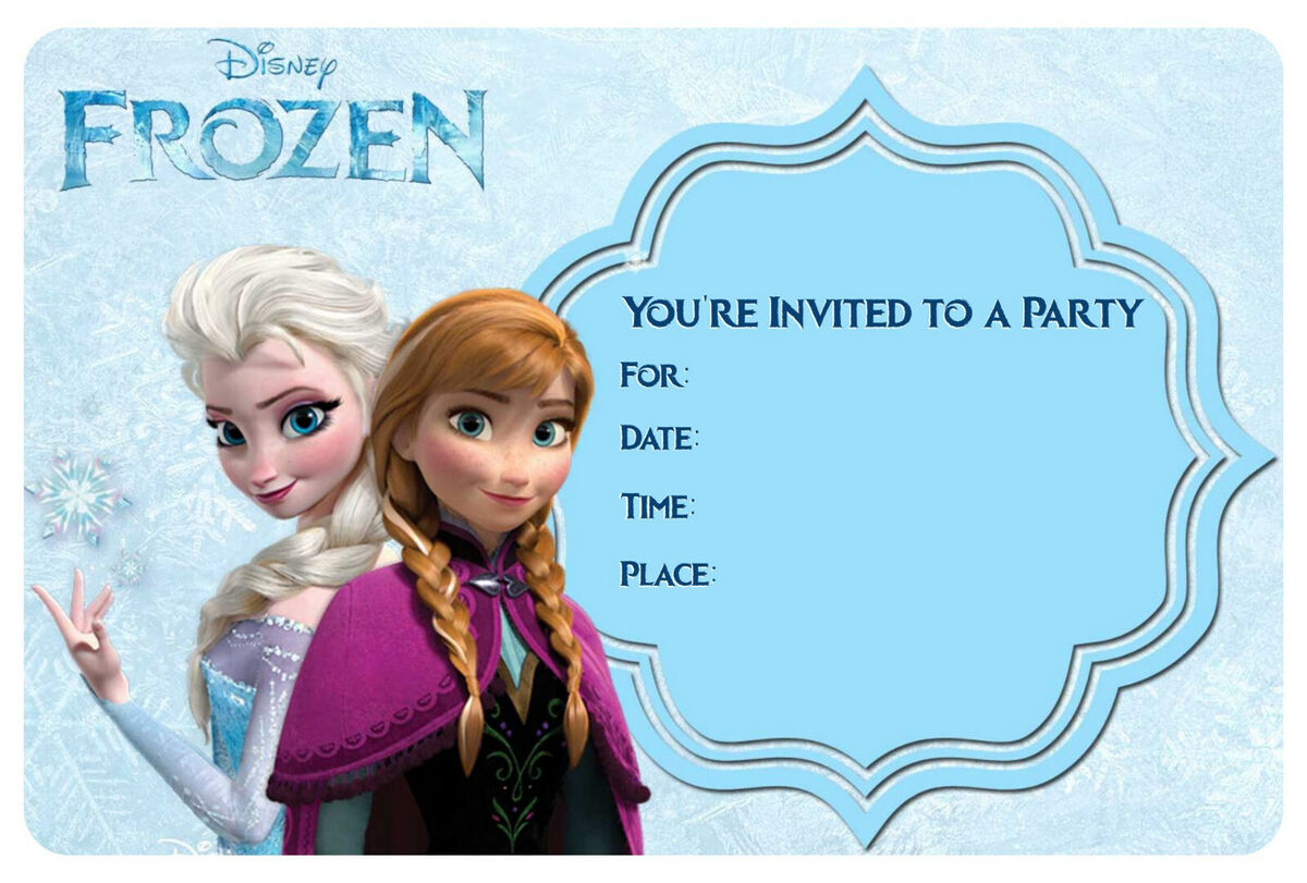 Frozen Birthday Party Invitations Invites Children Kids - Free in Frozen Invitations Printables Free