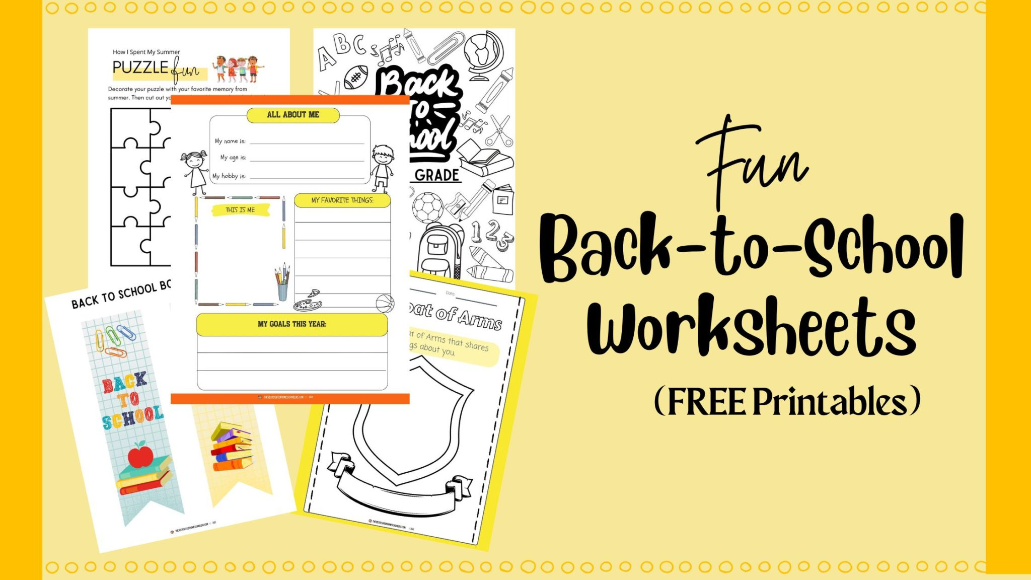 Fun Back-To-School Worksheets For Kids {Free Printables} - The intended for Free School Printables