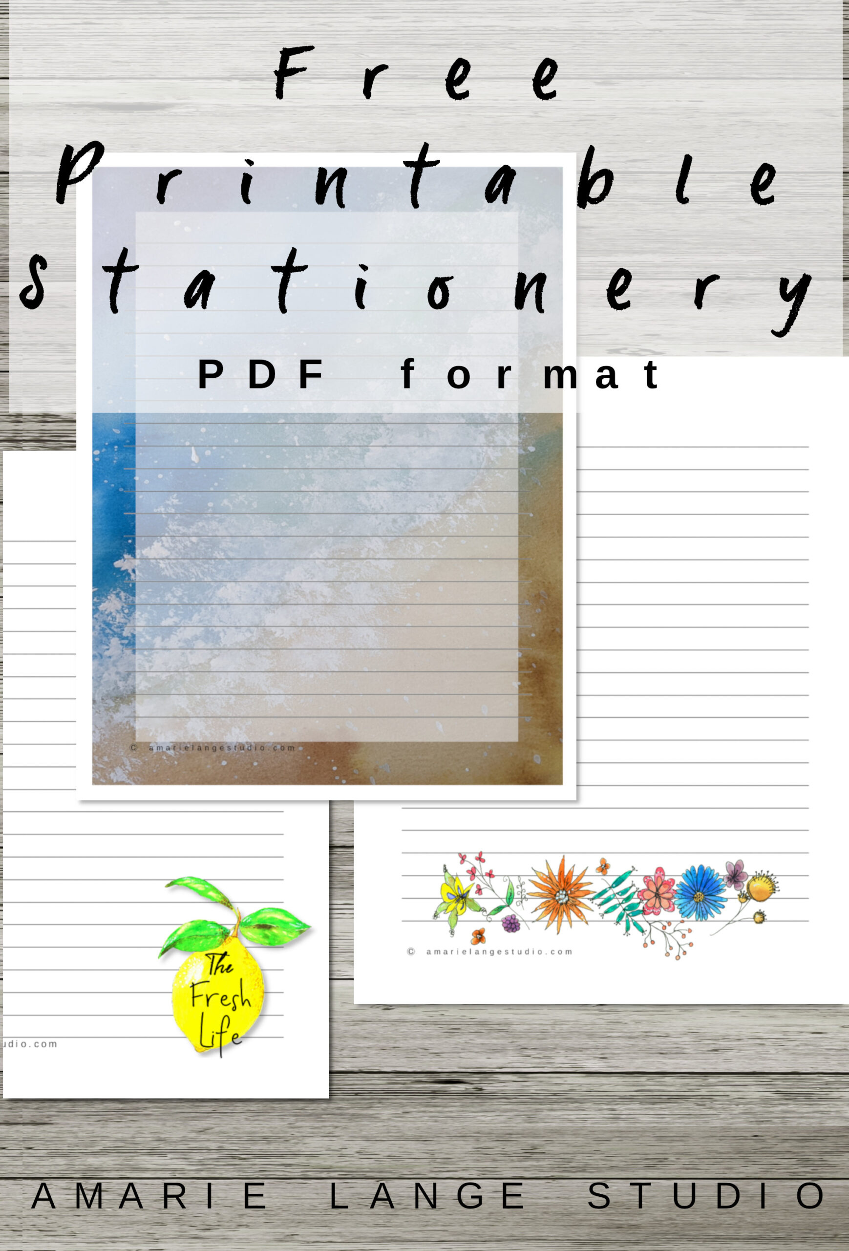 Fun Free Printable Stationery – Pdf Format – Watercolor Art inside Free Printable Stationary