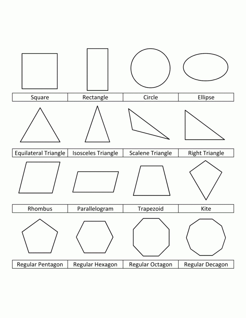 Geometric Shapes Coloring Pages For Kids with Free Printable Geometric Shapes