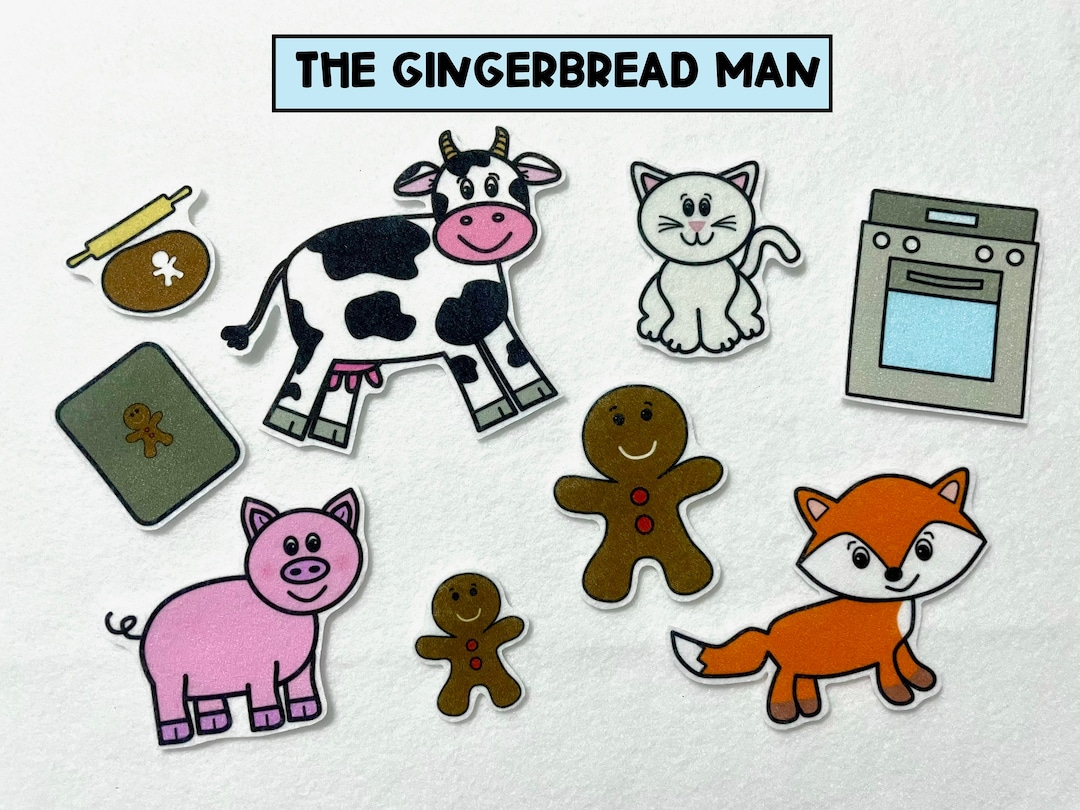 Gingerbread Man Felt Story Christmas Cookie Activity Speech within Free Printable Version of the Gingerbread Man Story