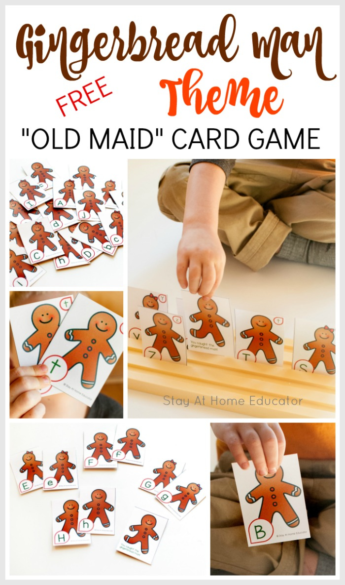 Gingerbread Man Theme Old Maid Card Game - Stay At Home Educator for Free Printable Old Maid Card Game