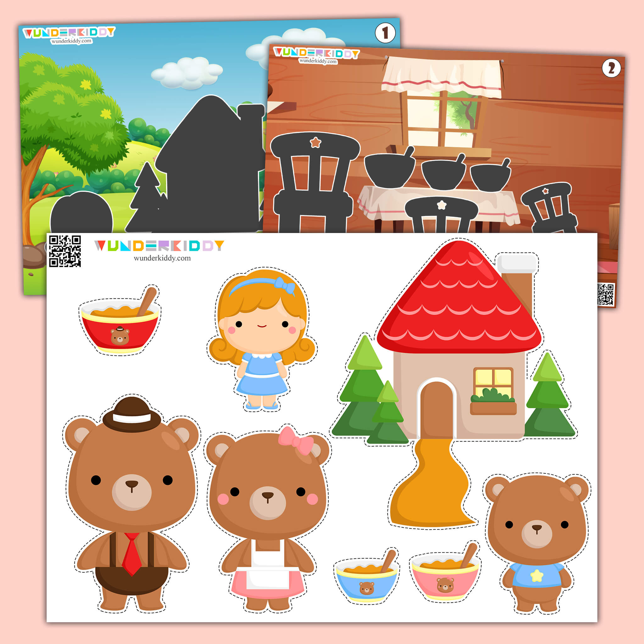 Goldilocks And The Three Bears Printable Activity For Kids in Free Printable Goldilocks and the Three Bears Story