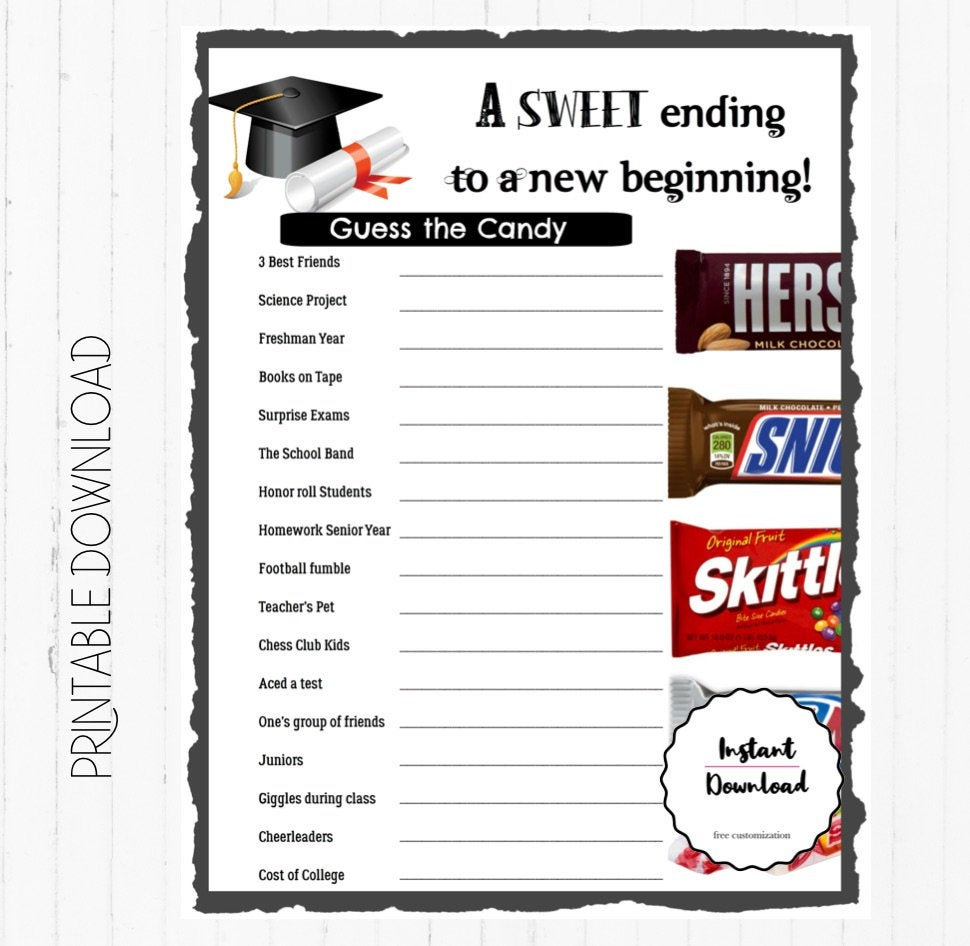 Graduation Party Games, Graduation Party Printables, Graduation with Free Printable Graduation Party Games