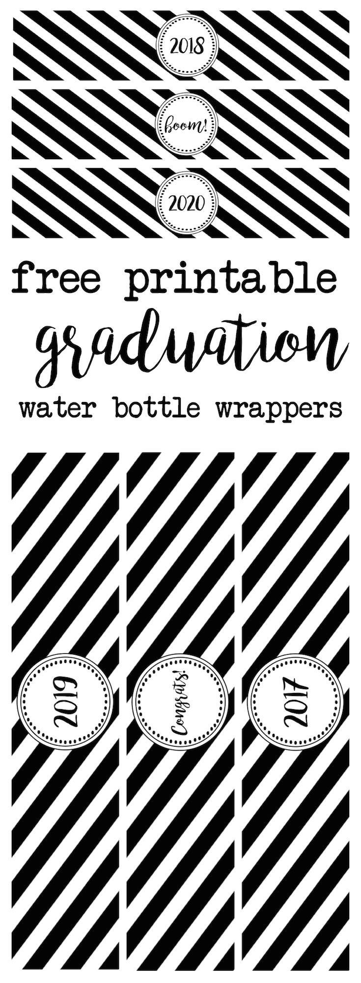 Graduation Water Bottle Wrappers - Paper Trail Design | Printable regarding Free Printable Water Bottle Labels Graduation