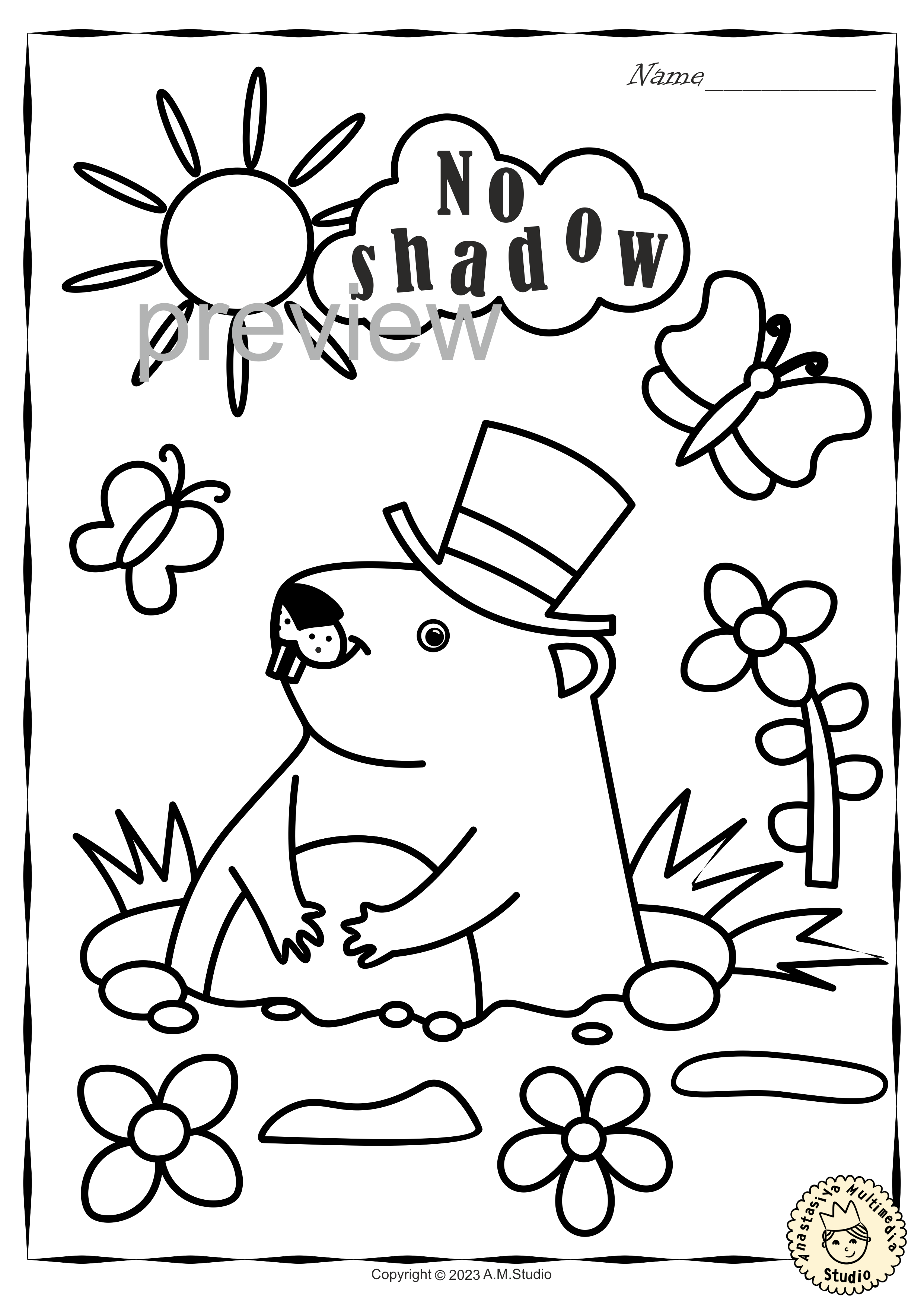 Groundhog Day Printable Coloring Pages For Children throughout Groundhog Day Coloring Pages Free Printable