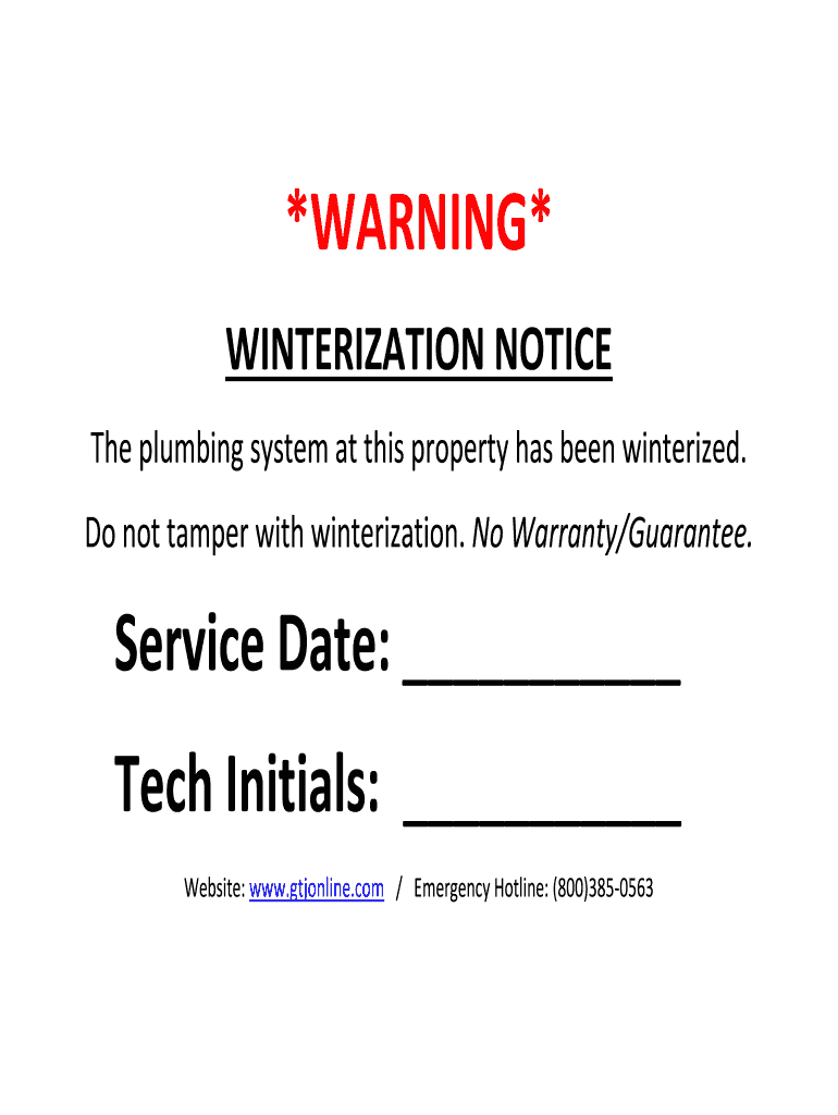 Gtj Online - Fill Online, Printable, Fillable, Blank | Pdffiller in Free Printable Winterization Stickers