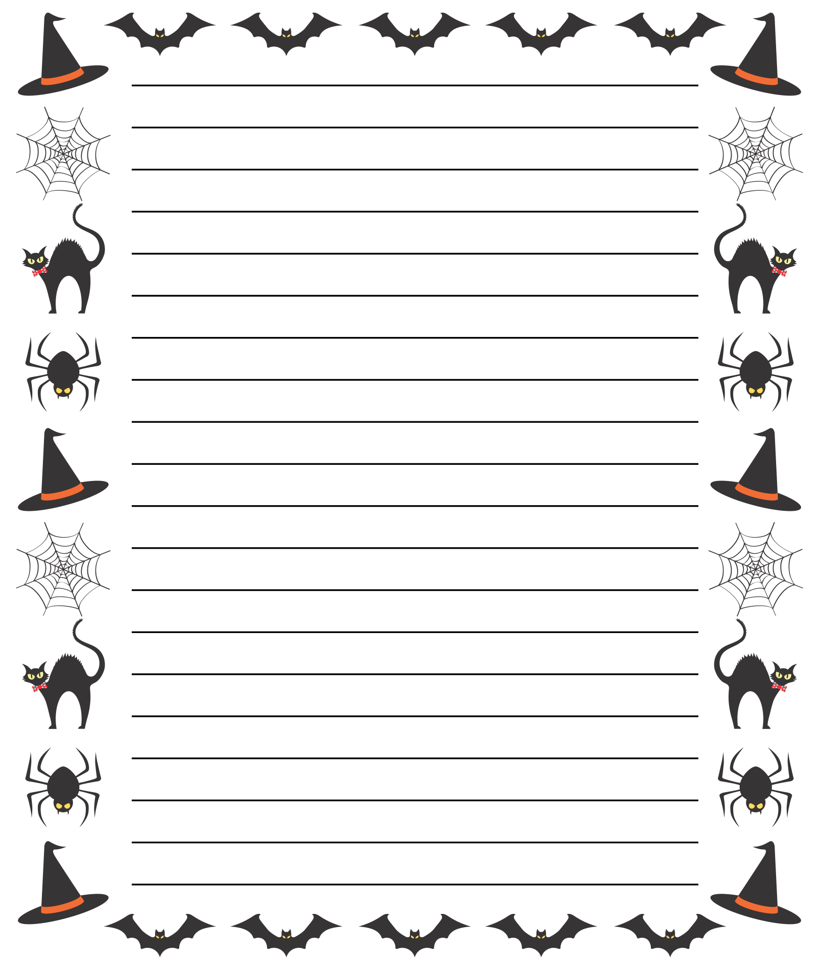 Halloween Border Paper - 15 Free Pdf Printables | Printablee regarding Free Printable Halloween Stationery Borders