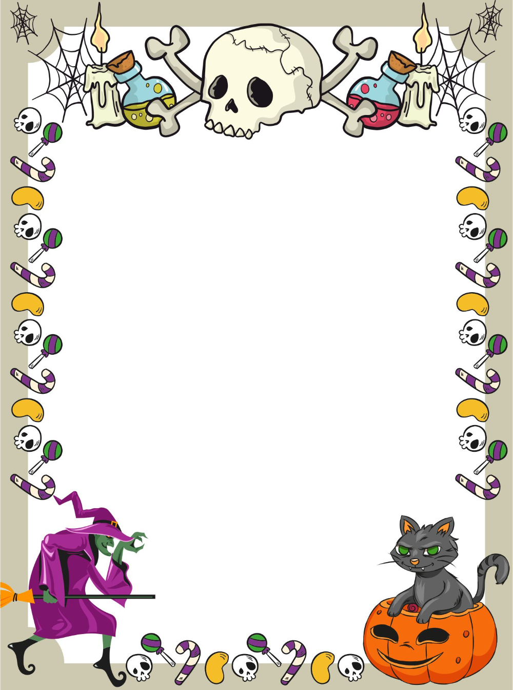 Halloween Page Borders - 15 Free Pdf Printables | Printablee pertaining to Free Printable Halloween Clipart Border