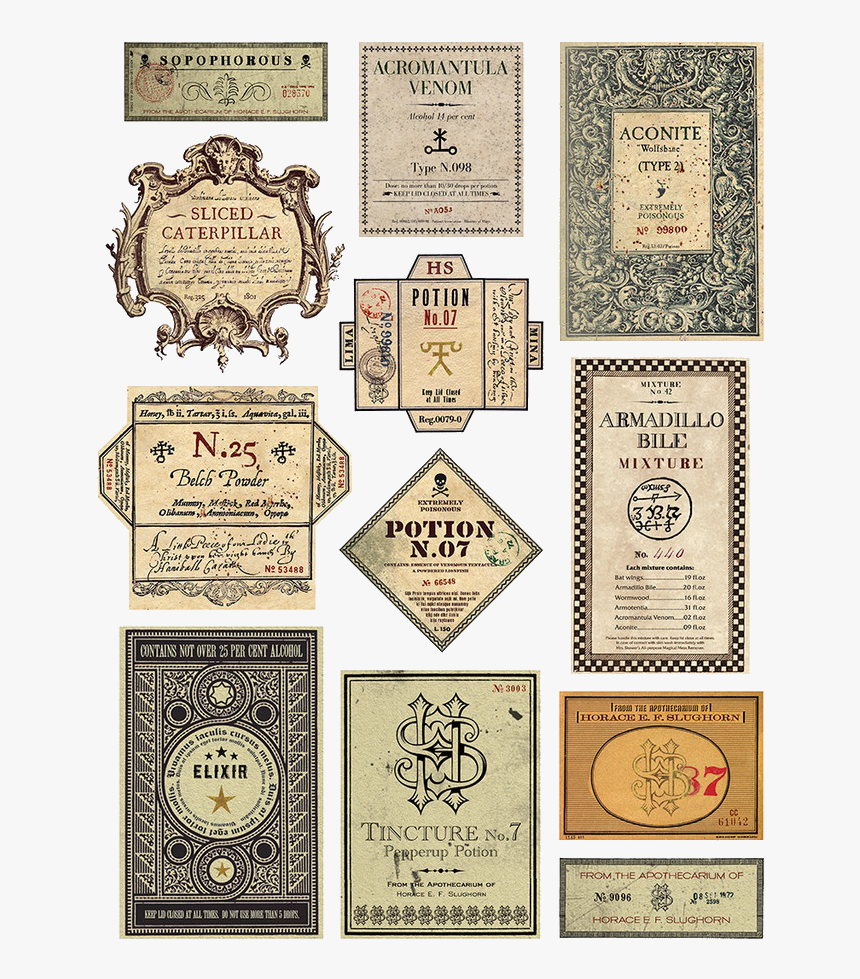 Harry Potter Free Printable Potion Labels in Free Printable Potion Labels