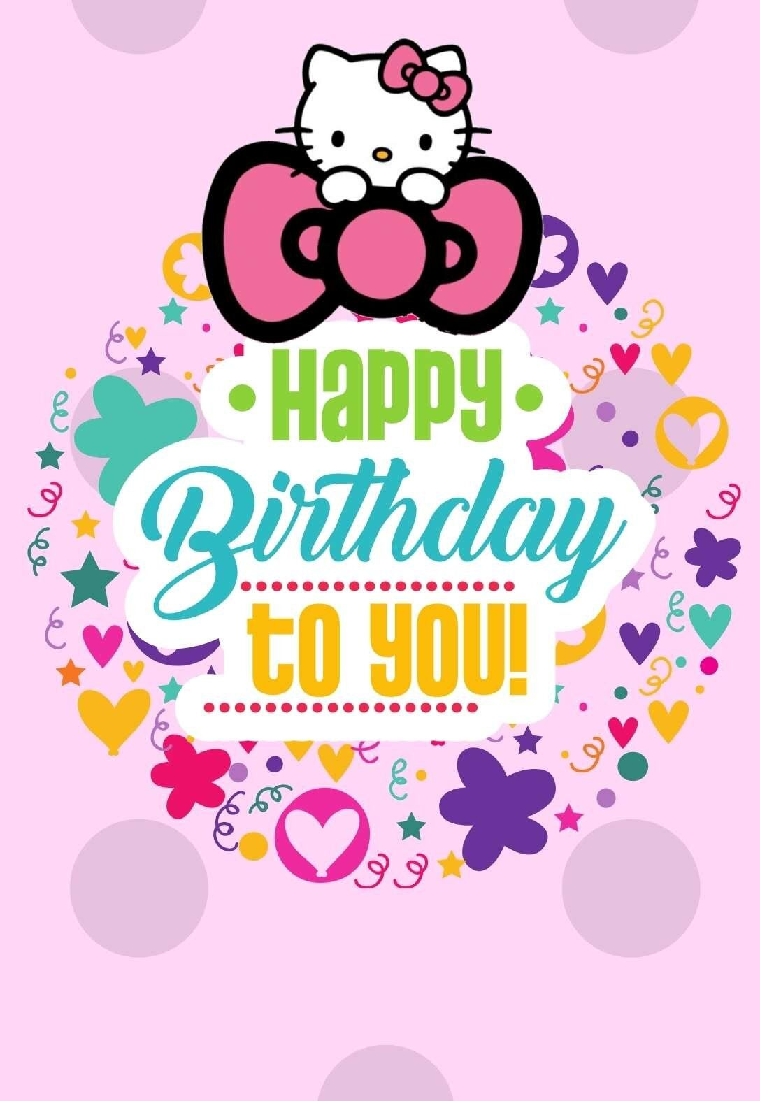 Hello Kitty Printable Birthday Cards — Printbirthday.cards | Hello pertaining to Hello Kitty Birthday Card Printable Free