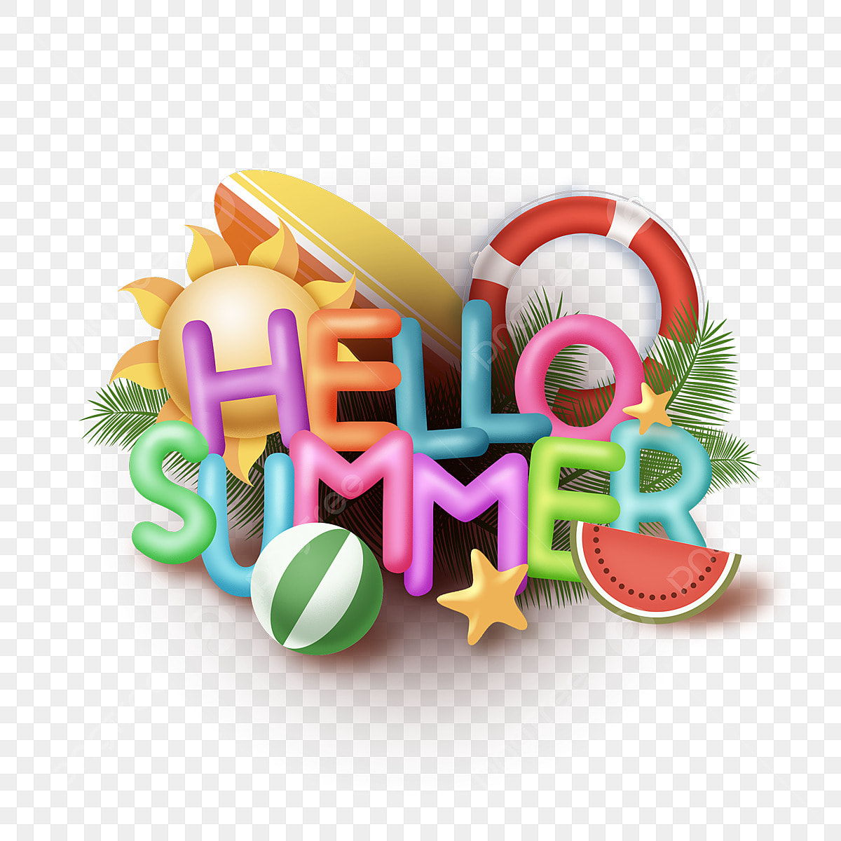 Hello Summer Png Transparent Images Free Download | Vector Files inside Free Printable Summer Clip Art