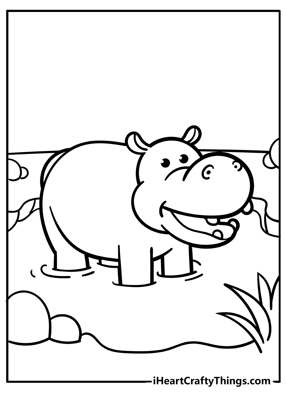 Hippo Coloring Pages (100% Free Printables) regarding Free Printable Hippo Coloring Pages