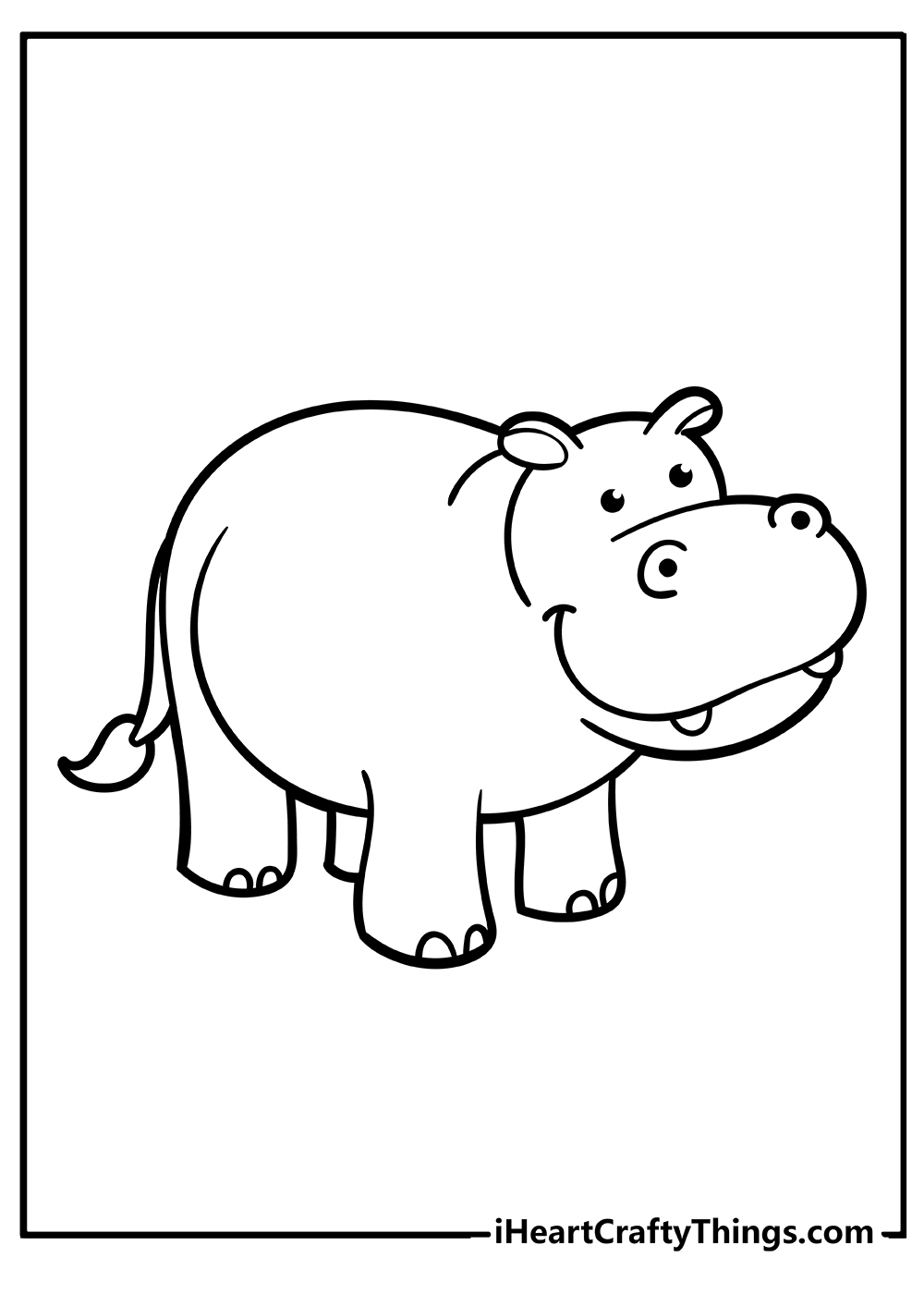 Hippo Coloring Pages (100% Free Printables) within Free Printable Hippo Coloring Pages