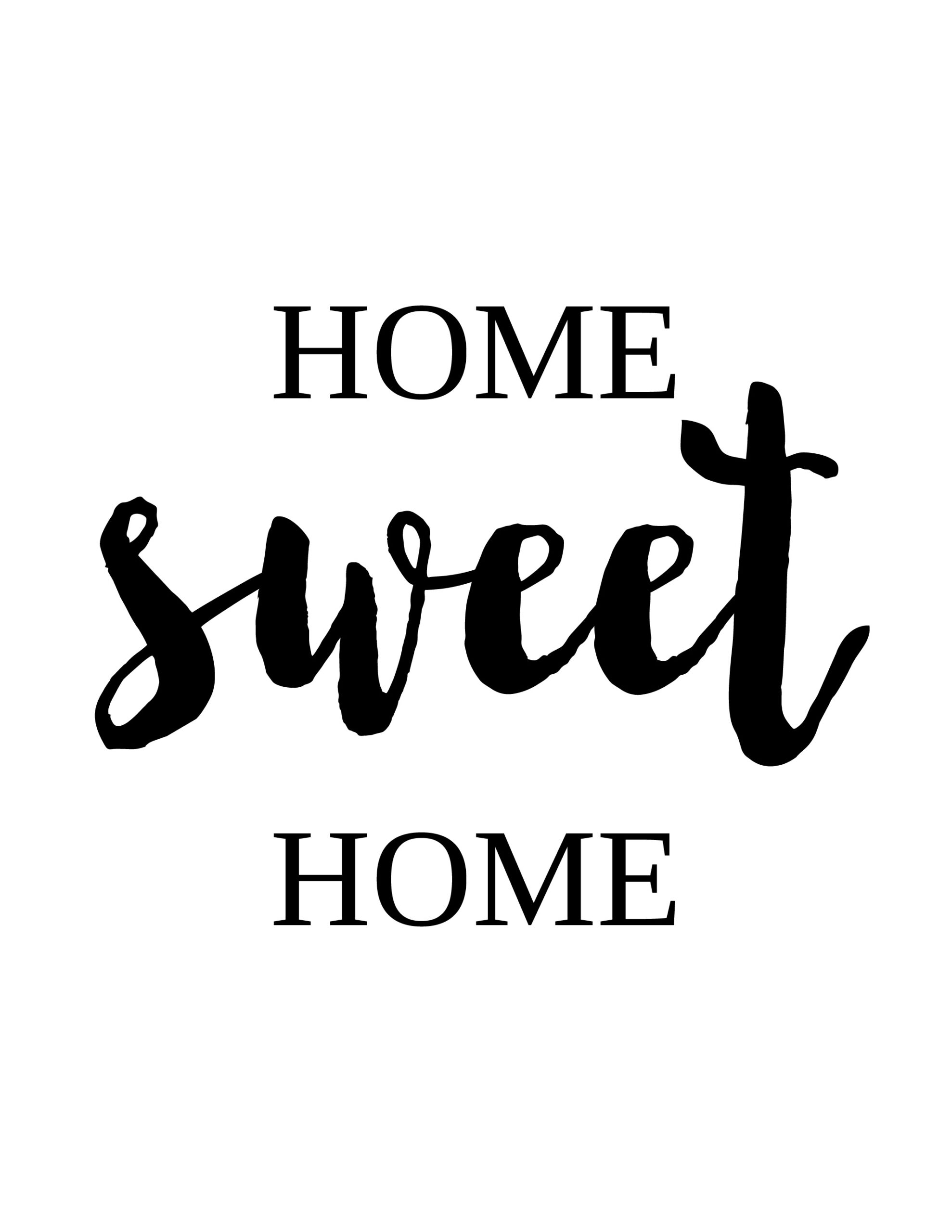 Home Sweet Home Free Printable Wall Art | Personalized Moving Cards within Home Sweet Home Free Printable