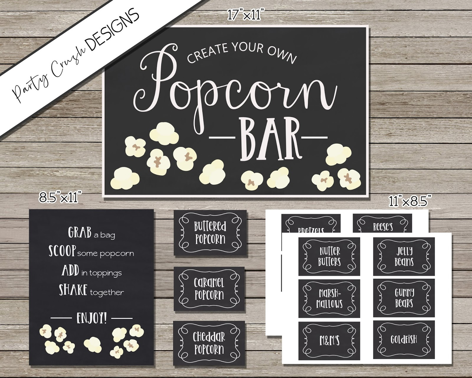 Homemaking Fun: Popcorn Bar intended for Popcorn Bar Free Printables