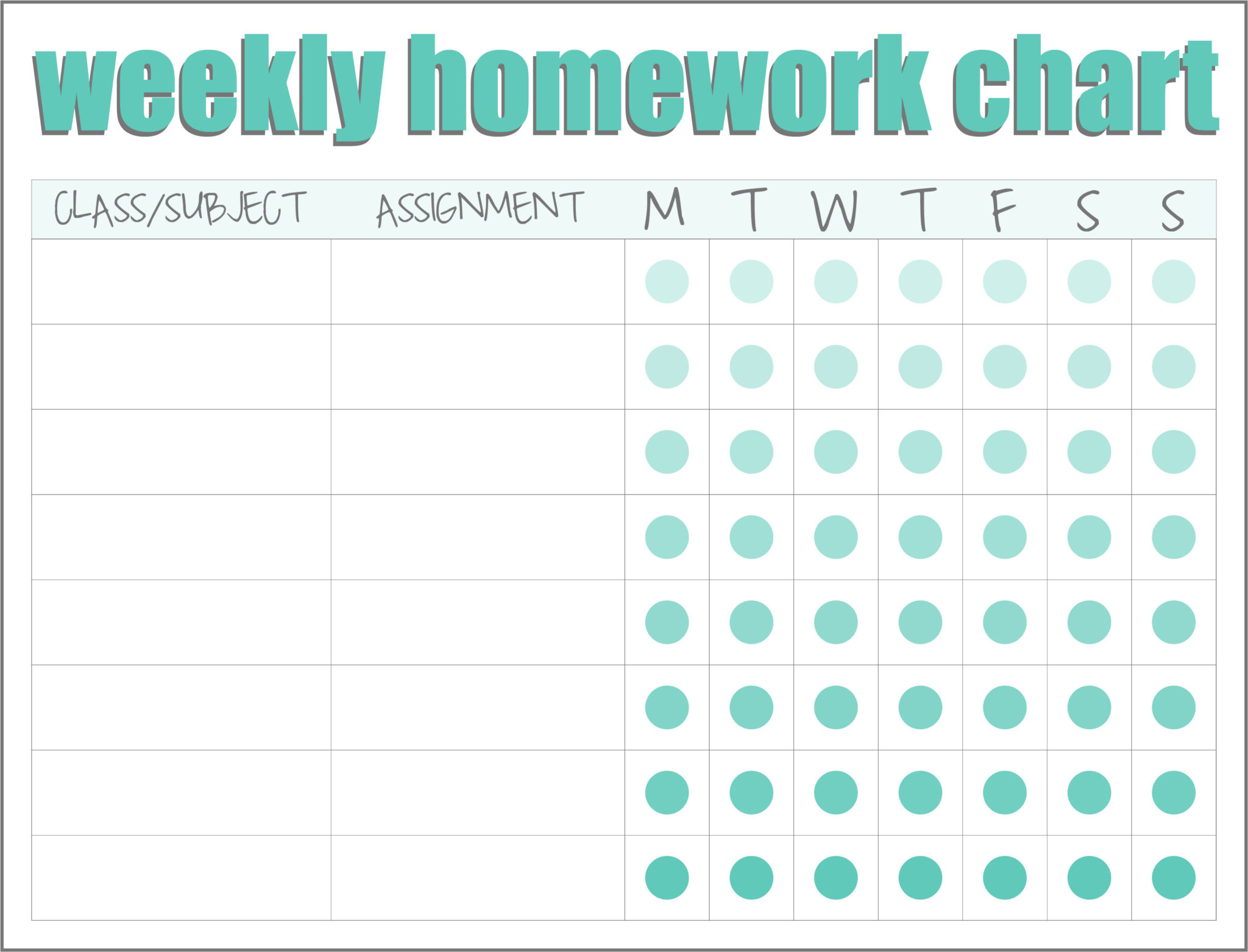 Homework (Reward) Charts - Free Printables | Live Craft Eat in Free Printable Homework