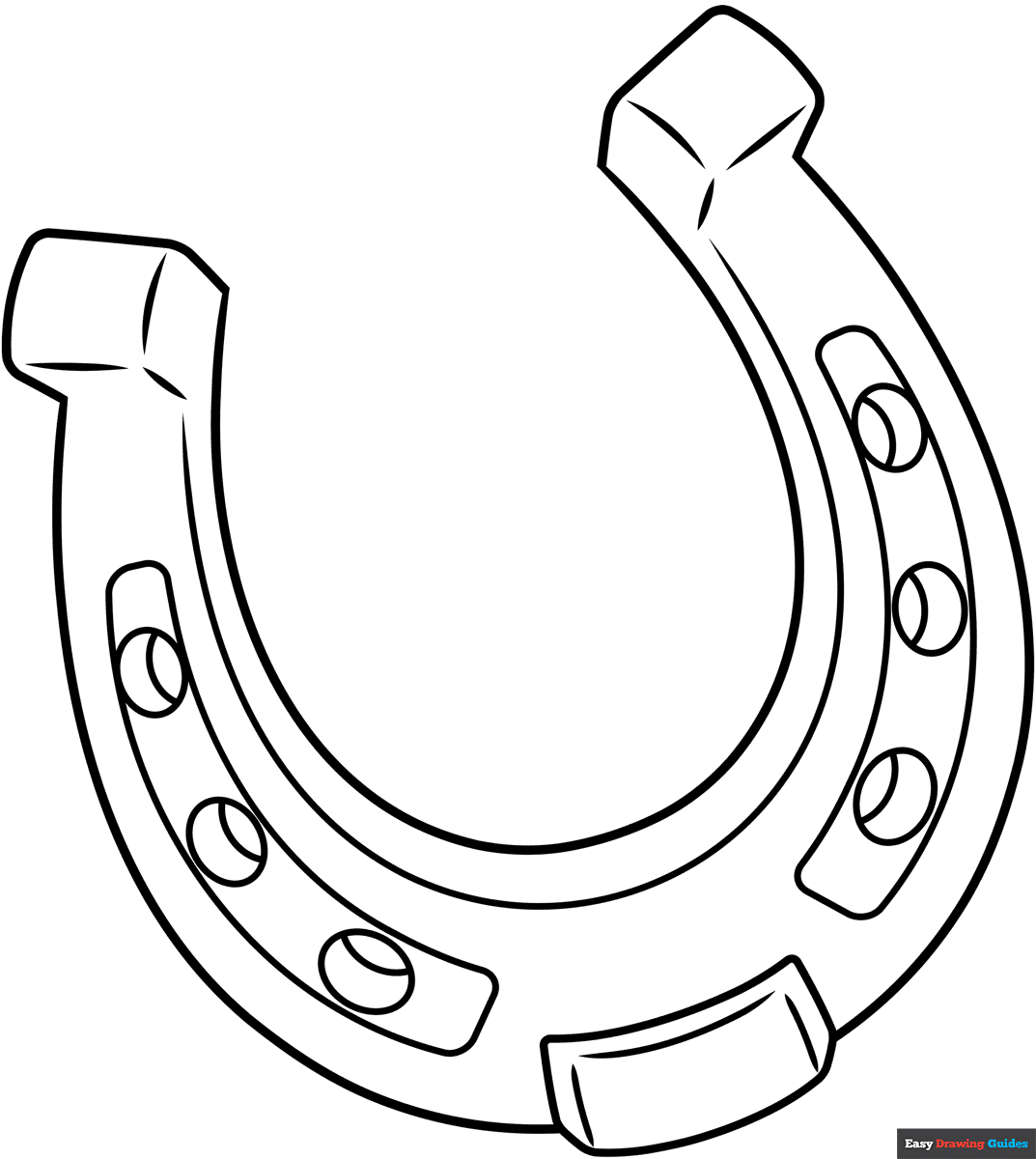 Horseshoe Coloring Page | Easy Drawing Guides inside Free Printable Horseshoe Coloring Pages