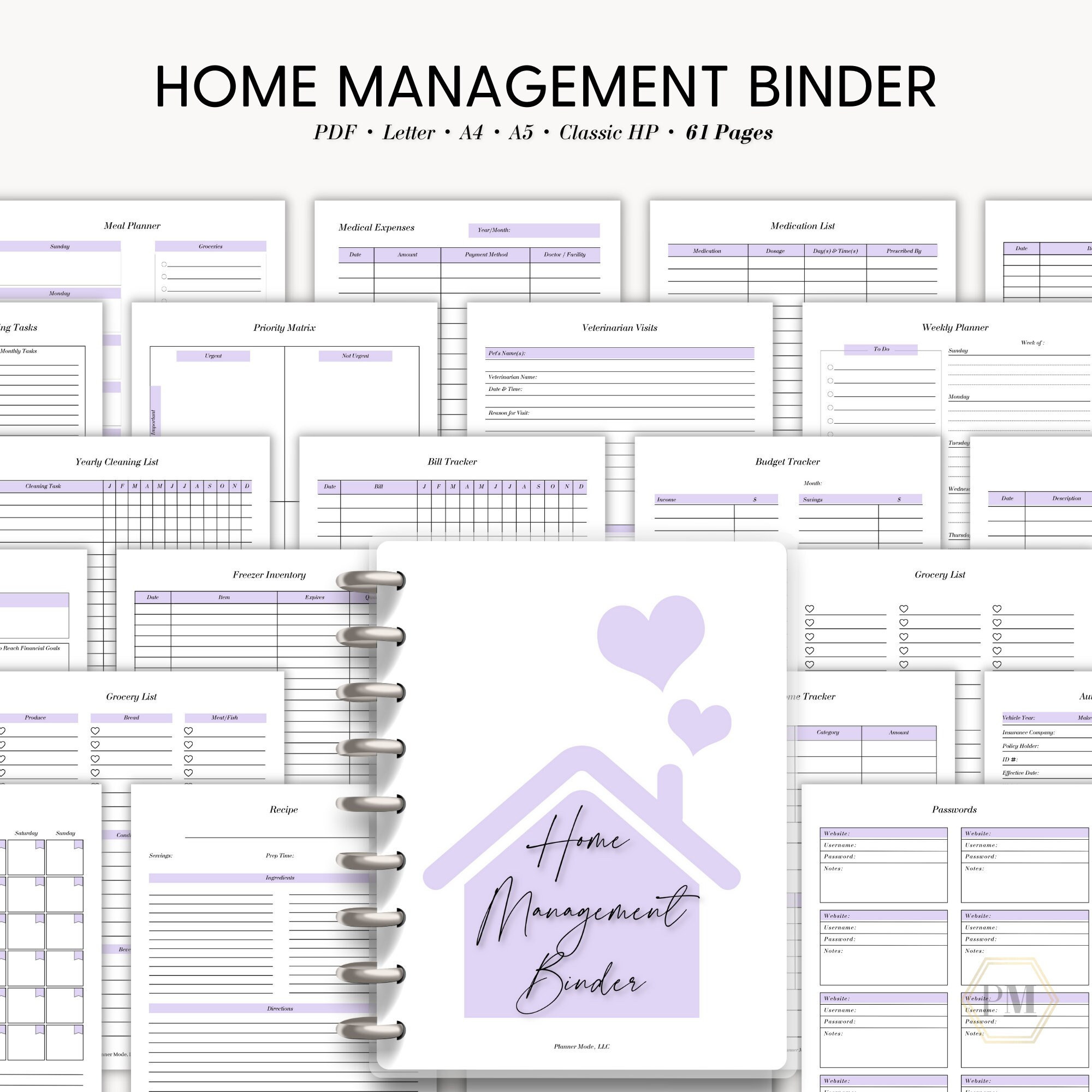 Household Planner - Etsy with Home Management Binder Free Printables 2025