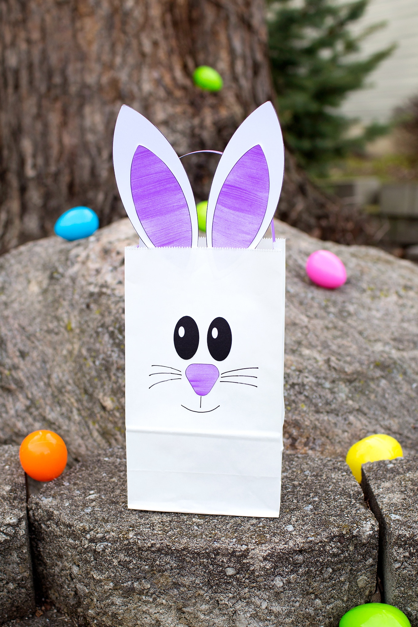 How To Make The Easiest Paper Bag Bunny Craft intended for Free Printable Paper Bag Puppet Templates