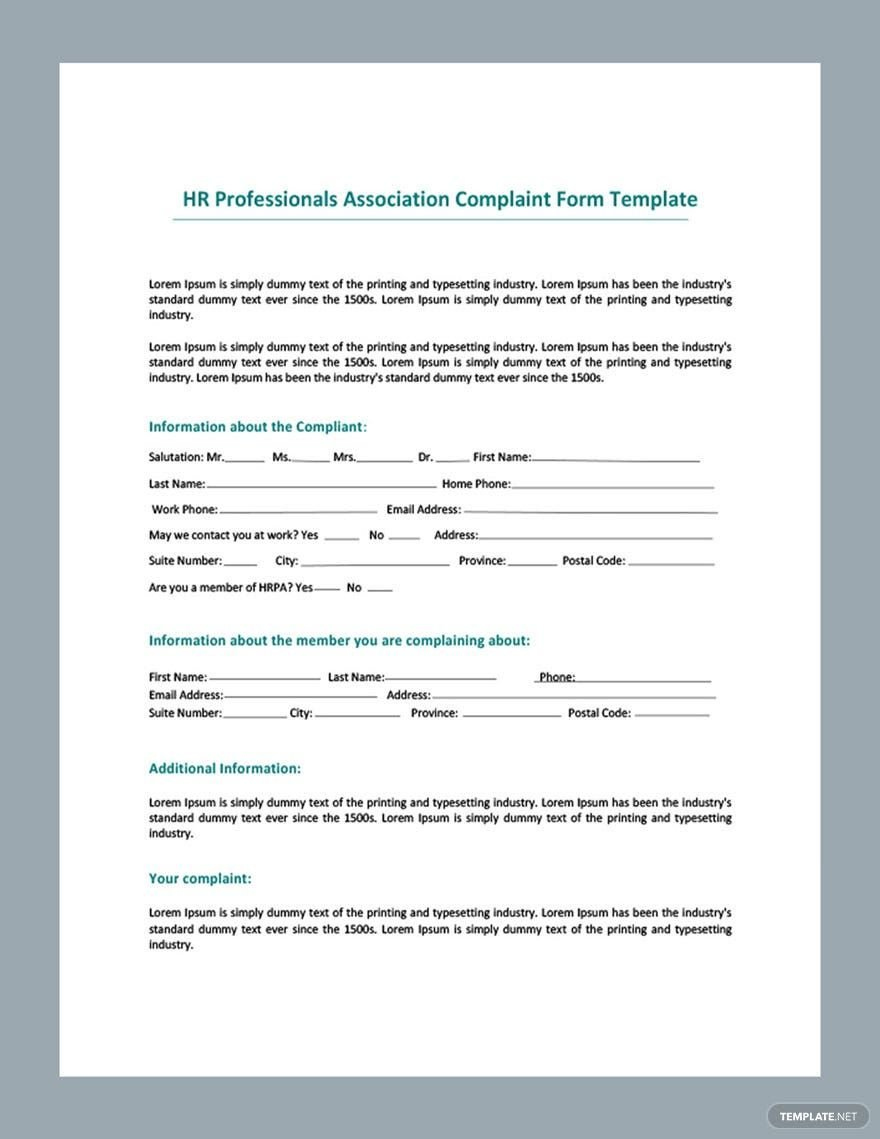 Hr Form Templates In Word - Free Download | Template regarding Free Printable Hr Forms