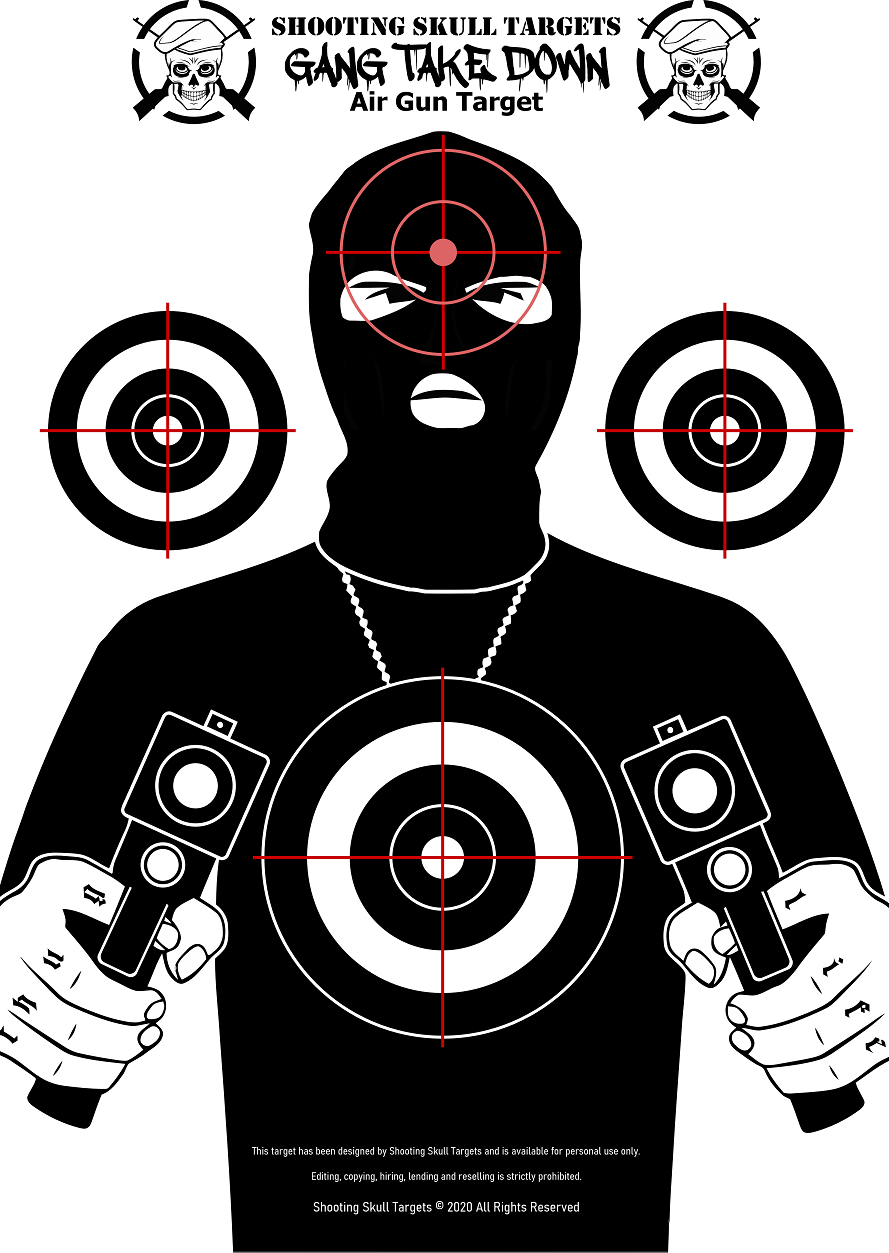 Human Style Targets – Shooting Skull Targets in Free Printable Targets