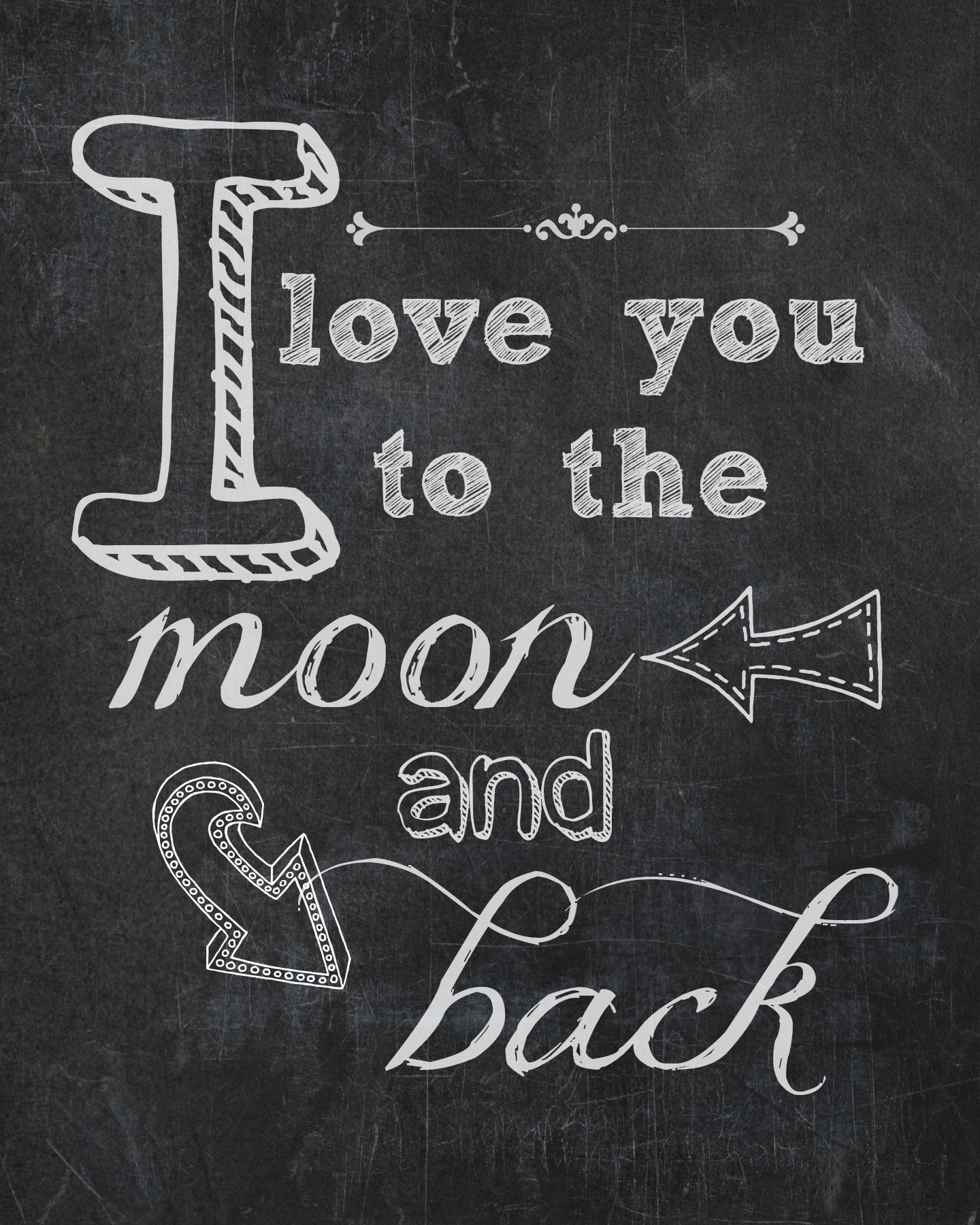 I Love You To The Moon &amp;amp; Back {Free Printable} | Endlessly Inspired pertaining to Free Printable Love You to the Moon and Back