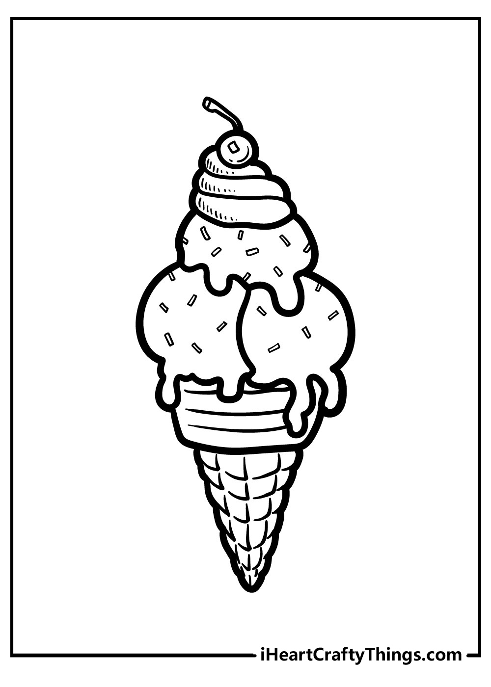 Ice Cream Coloring Pages (100% Free Printables) inside Ice Cream Color Pages Printable Free