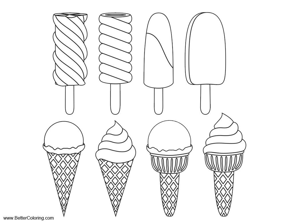 Ice Cream Coloring Pages - Free Printable intended for Ice Cream Color Pages Printable Free