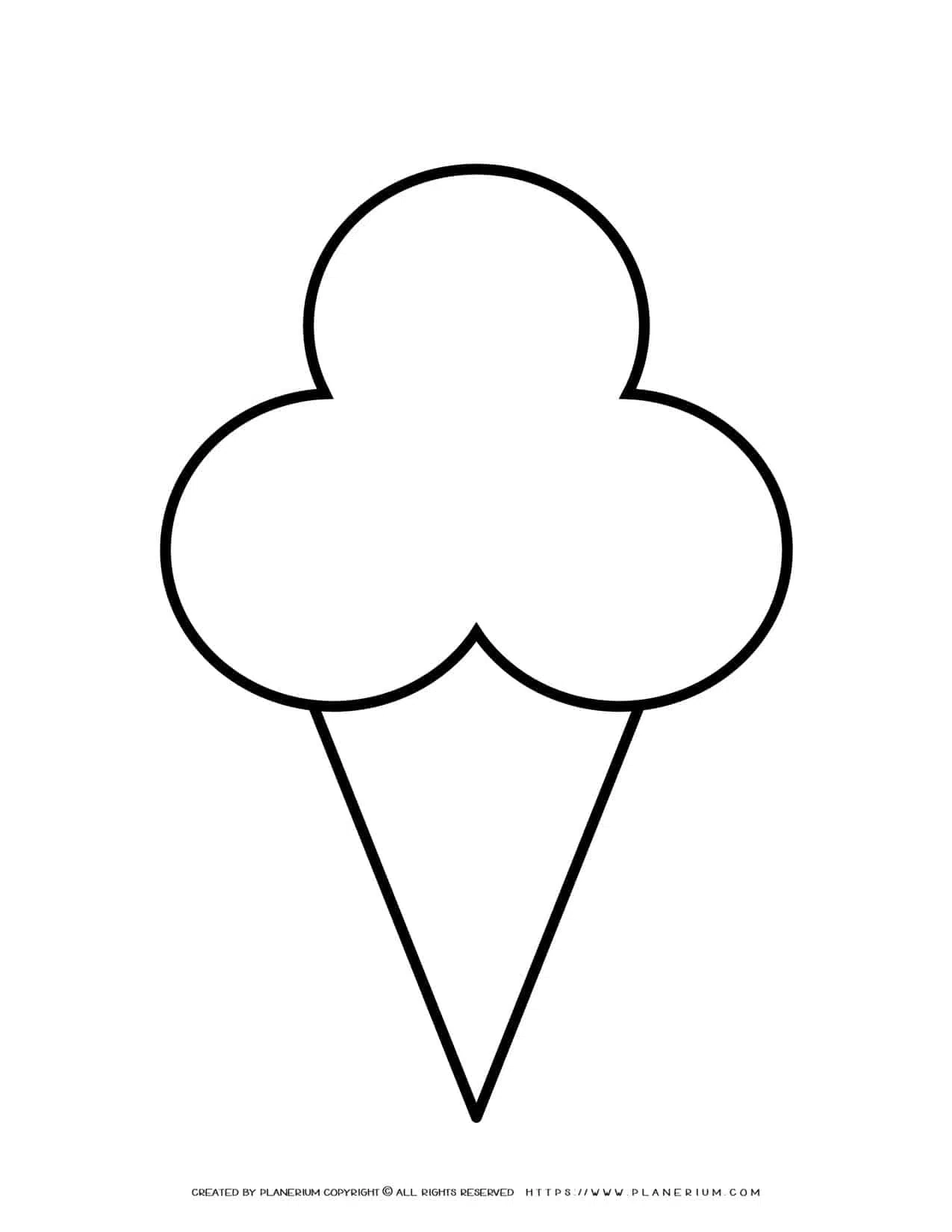 Ice Cream Cone Template | Planerium for Ice Cream Cone Template Free Printable