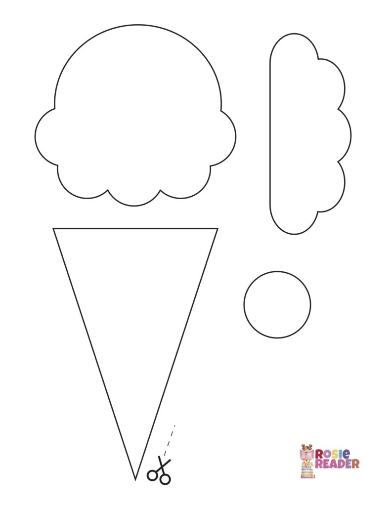 Ice Cream Template - Reading Adventures For Kids Ages 3 To 5 inside Ice Cream Cone Template Free Printable