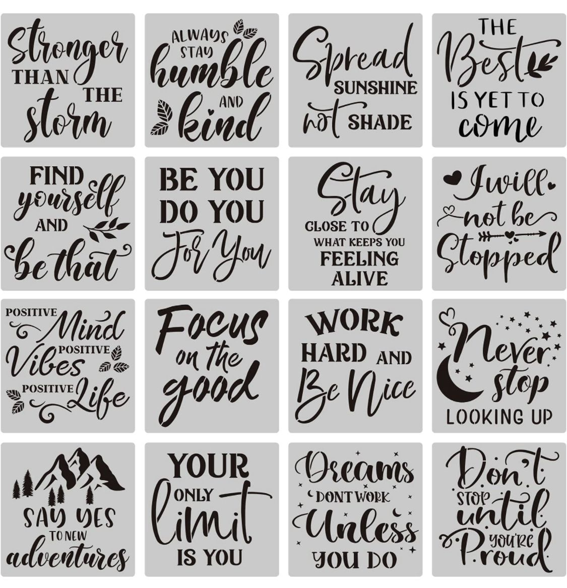 Inspirational Word Stencil Kit intended for Free Printable Quote Stencils