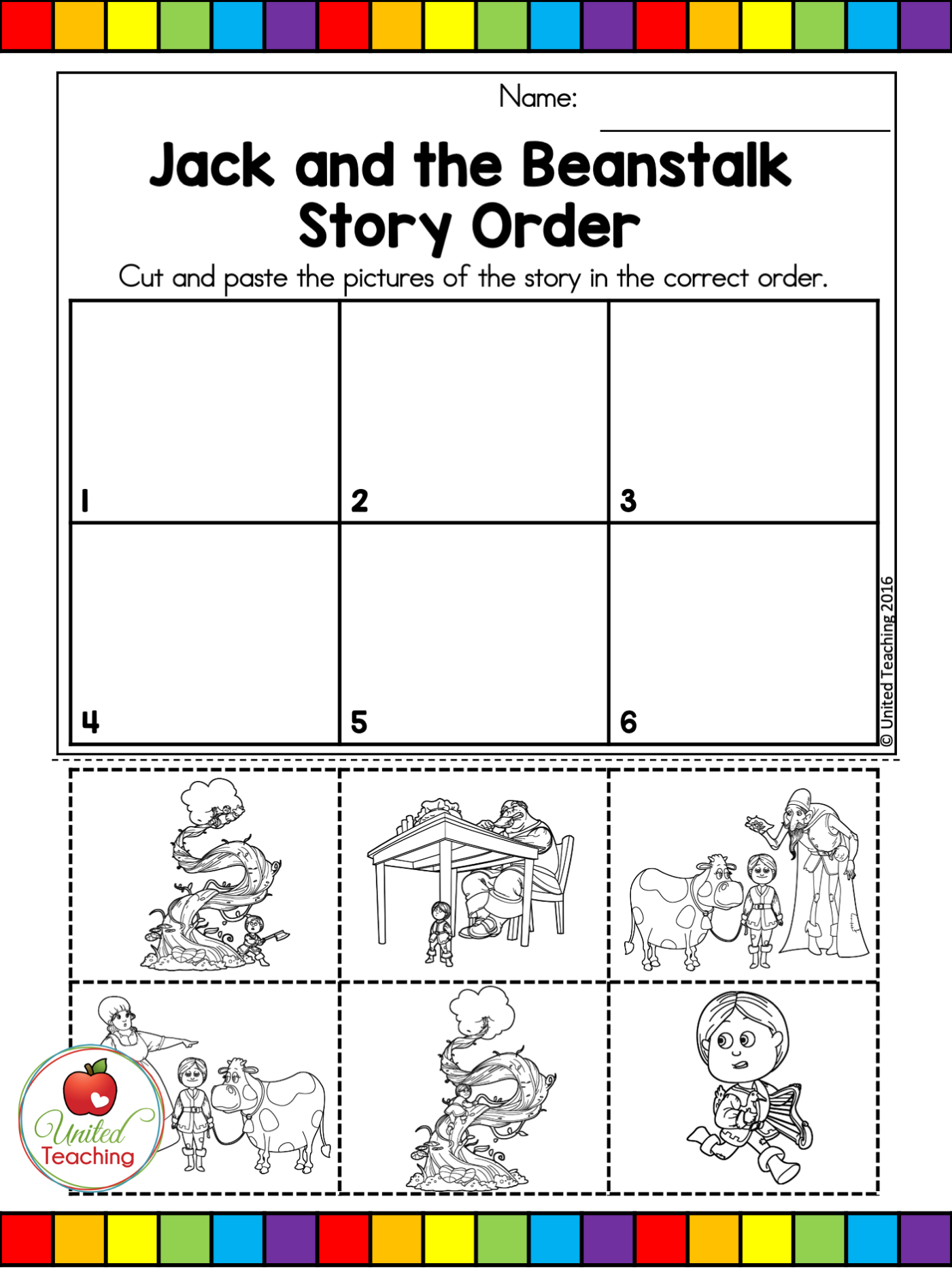 Jack And The Beanstalk Fairy Tale No Prep Activities - United intended for Jack and the Beanstalk Free Printable Activities