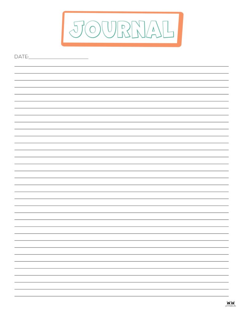 Journal Templates &amp;amp; Pages - 25 Free Printables | Printabulls for Free Printable Journal Templates