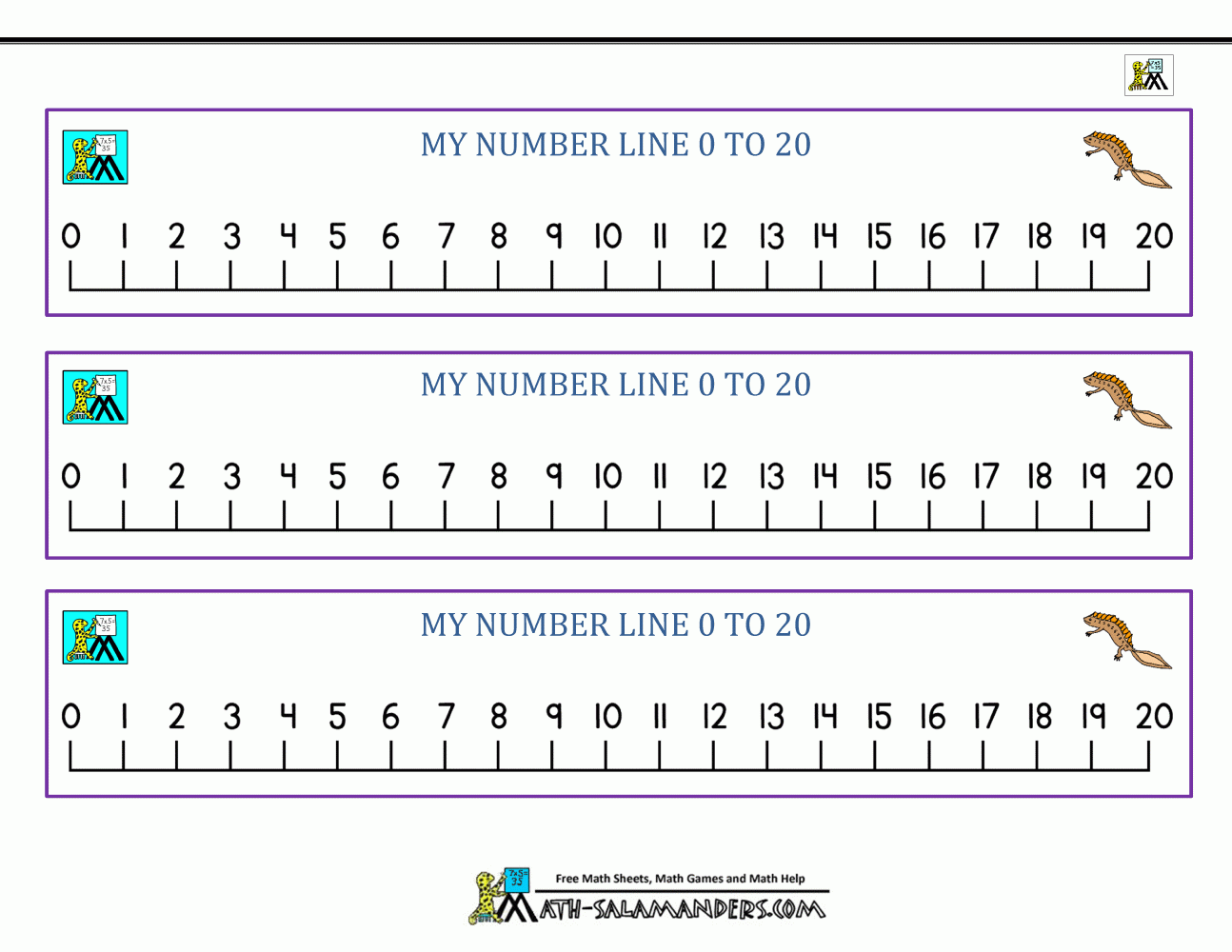 Kindergarten Math Printables within Free Printable Number Line For Kids