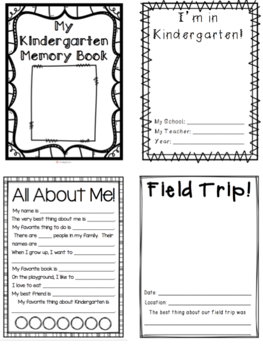 Kindergarten Memory Book | Thehappyteacher intended for Free Printable Preschool Memory Book