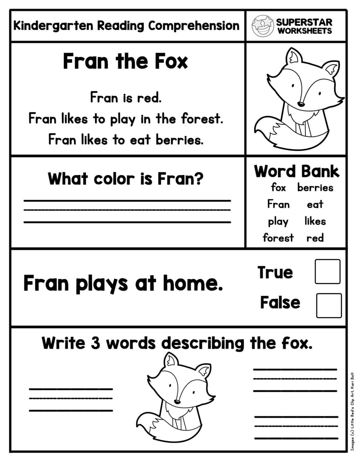 Kindergarten Reading Comprehension Worksheets - Superstar Worksheets throughout Free Printable Reading Activities For Kindergarten