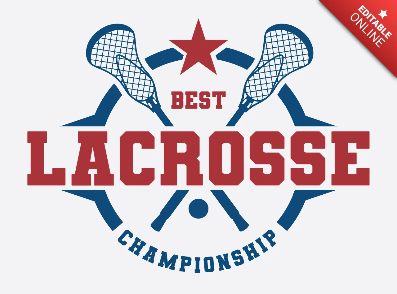 Lacrosse Championship Colorful Logo Design Template | Free Design pertaining to Free Printable Lacrosse Images