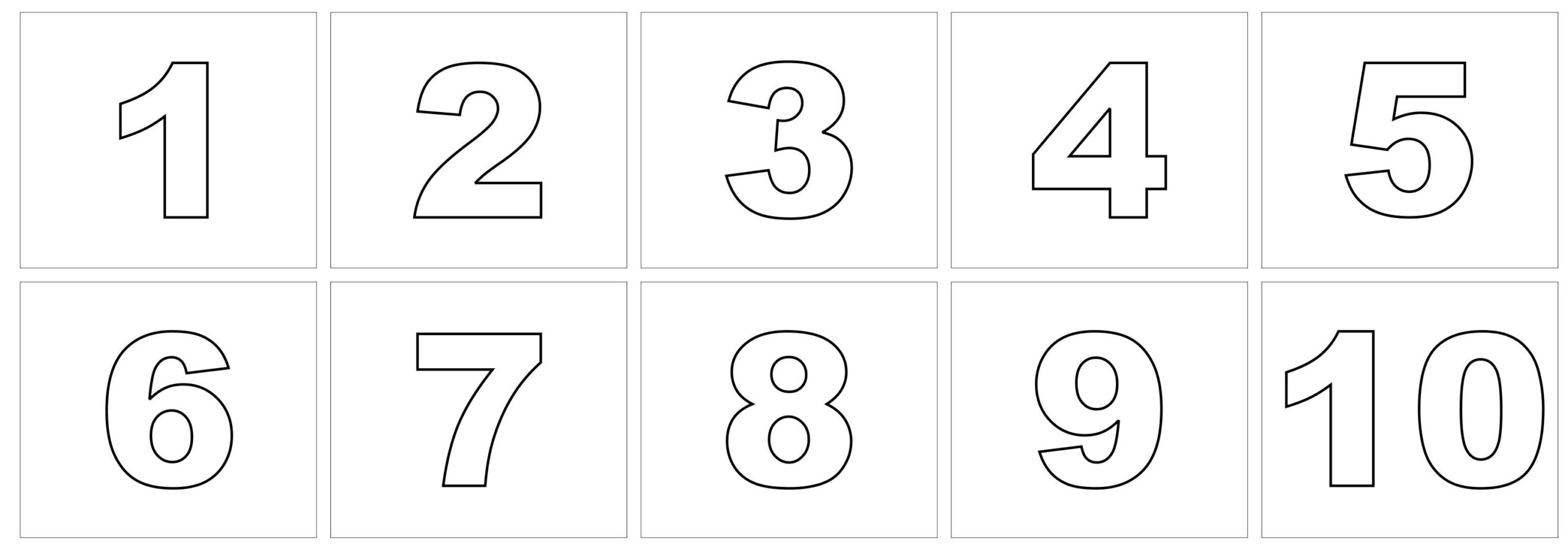 Large Printable Numbers 1-10 | Free Number Stencils regarding Free Printable Numbers 1-10