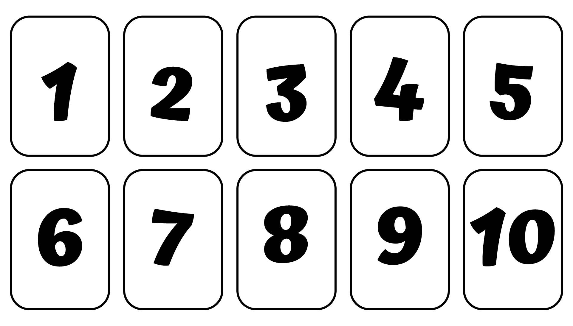 Large Printable Numbers 1-10 with Free Printable Numbers 1-10