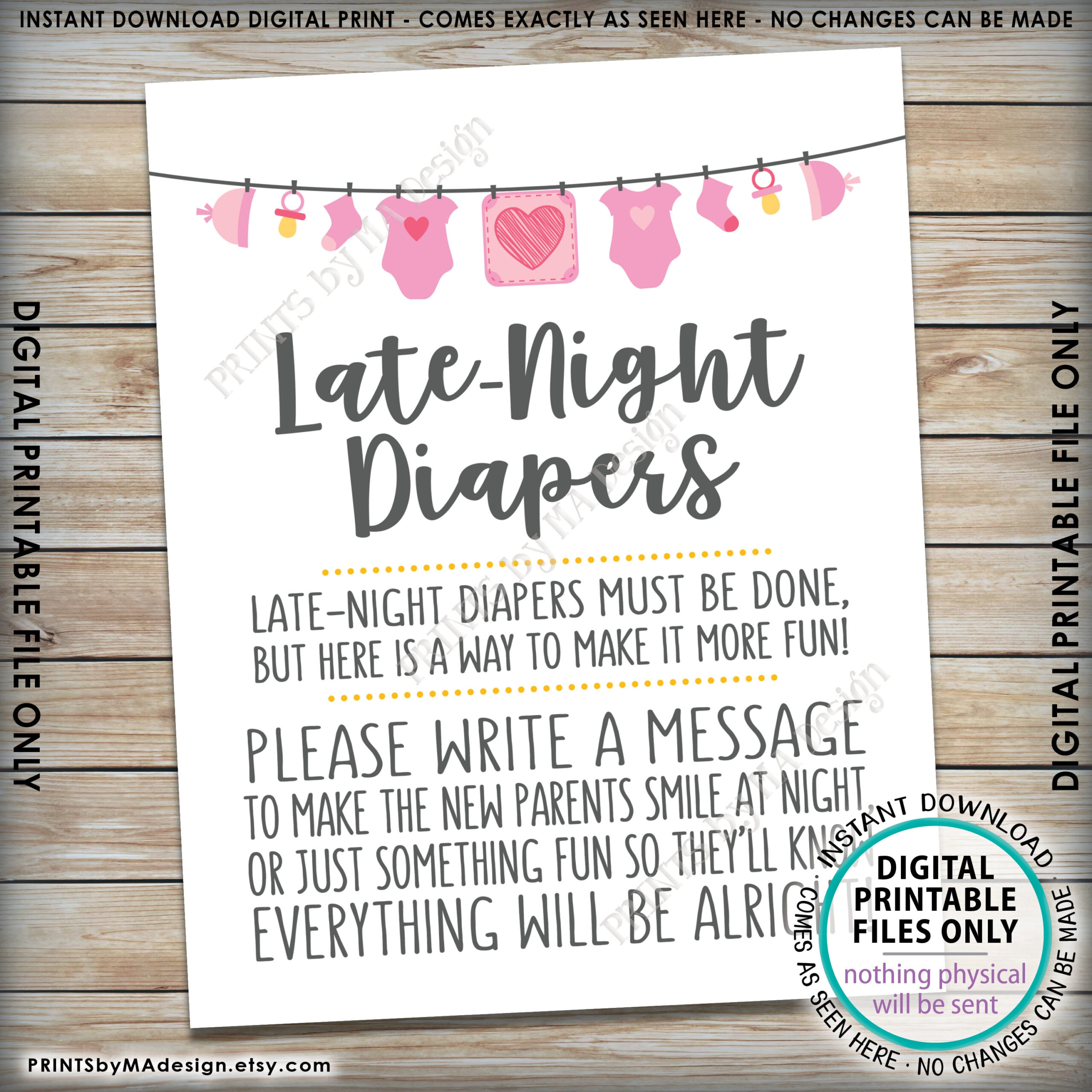 Late Night Diaper Sign, Late-Night Diapers Sign The Diaper intended for Late Night Diaper Sign Free Printable