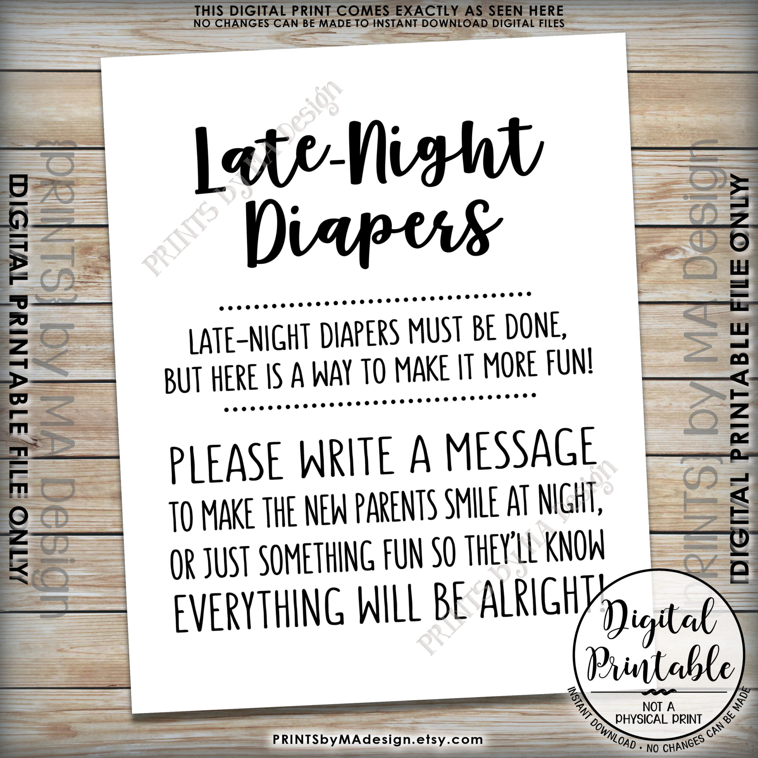 Late Night Diaper Sign, Late-Night Diapers Sign The Diaper regarding Late Night Diaper Sign Free Printable