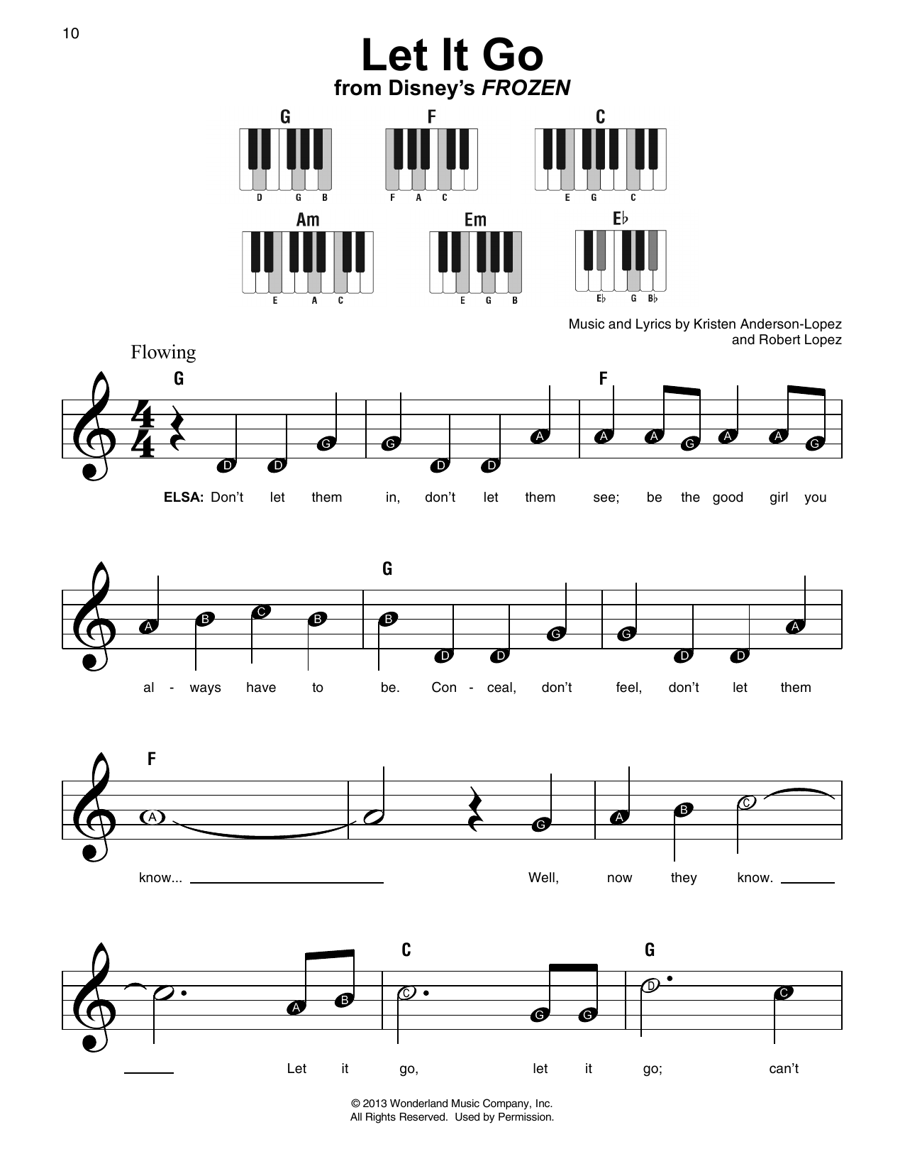 Let It Go (From Frozen) Sheet Music | Idina Menzel | Super Easy with Let It Go Piano Sheet Music Free Printable