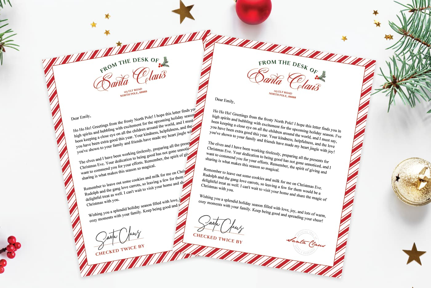 Letter From Santa Template - Free Printable! - Favorite Printables in Free Printable Santa Reply Letter Template