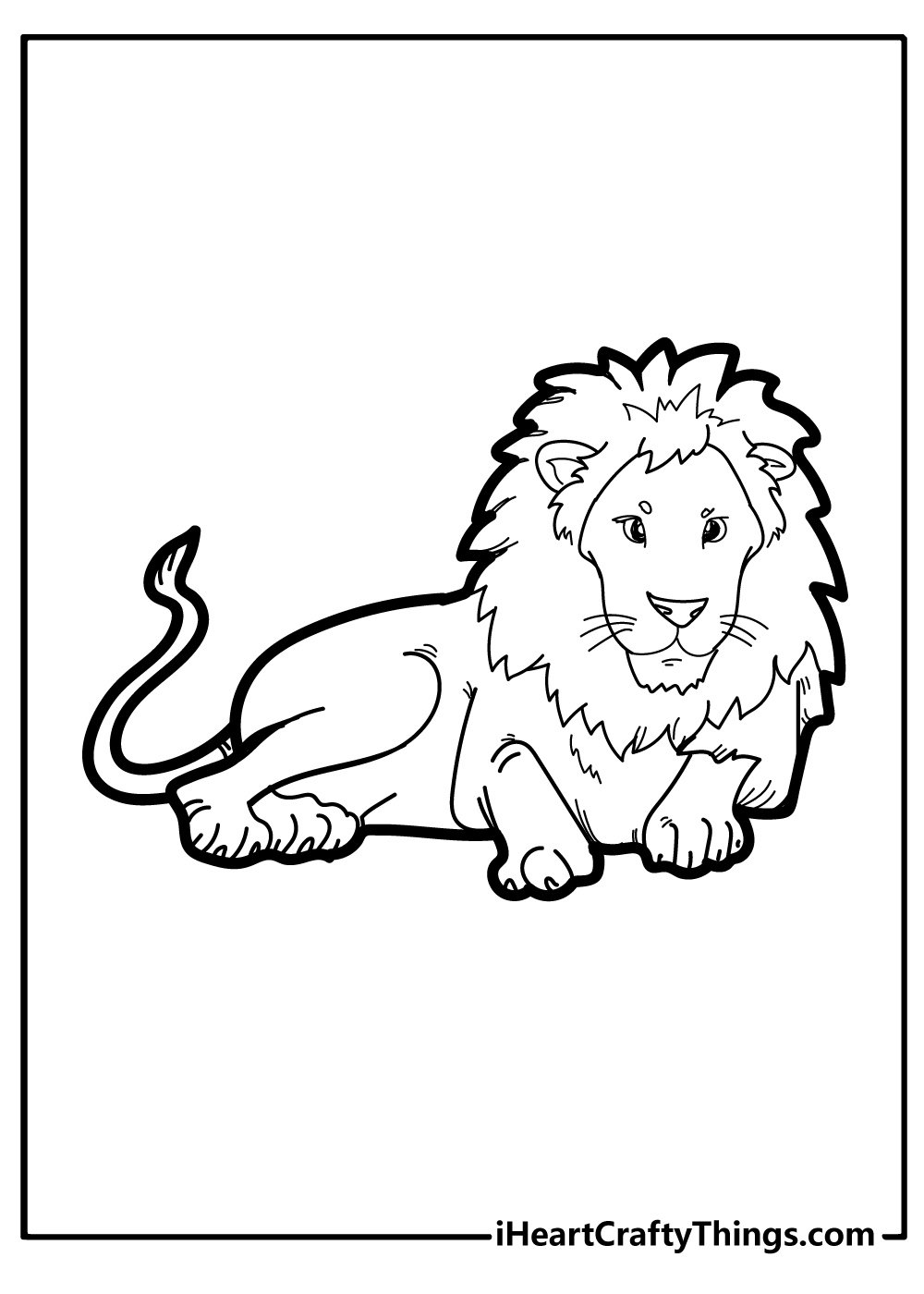 Lion Coloring Pages (100% Free Printables) regarding Free Printable Picture of a Lion