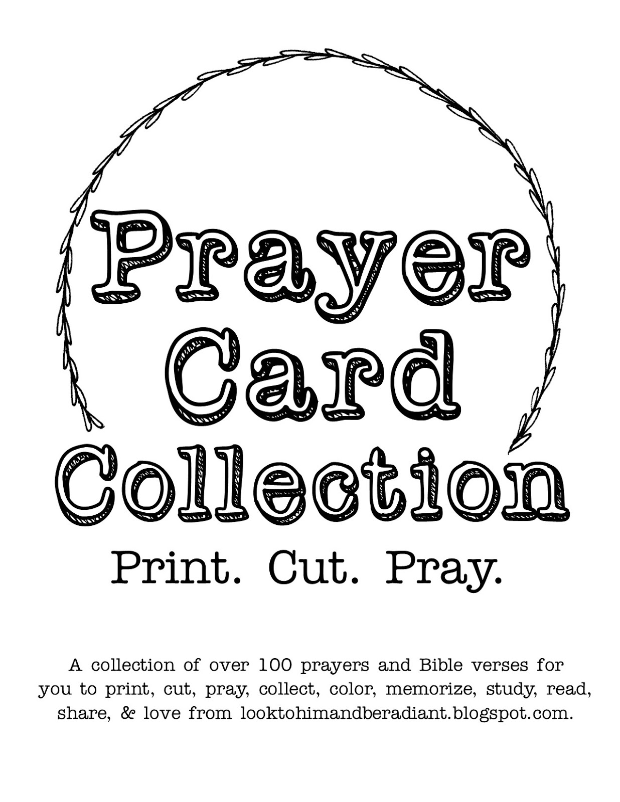 Look To Him And Be Radiant: Free Ebook For You! {Print. Cut. Pray in Free Printable Prayer Cards