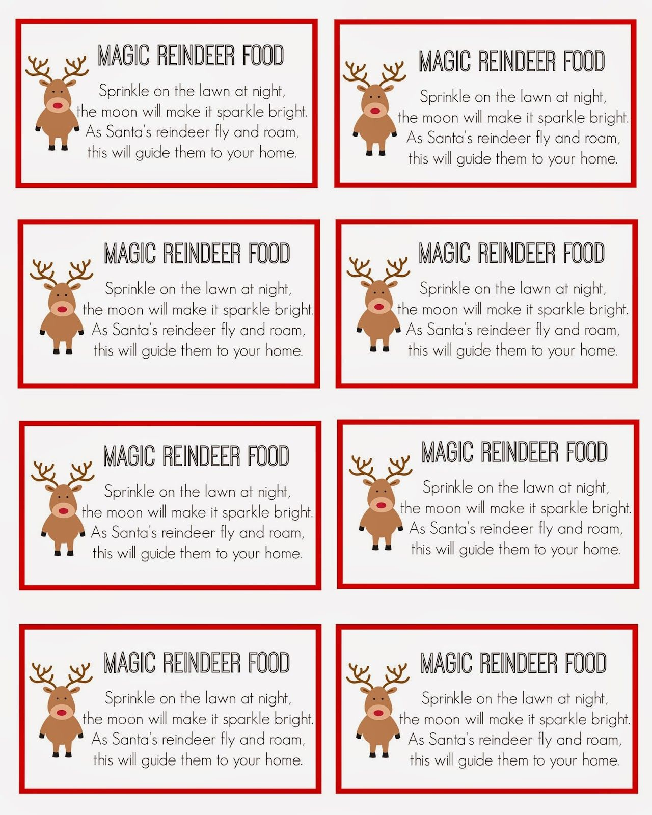 Magic Reindeer Food | Magic Reindeer Food, Reindeer Food, Reindeer pertaining to Reindeer Food Poem Free Printable